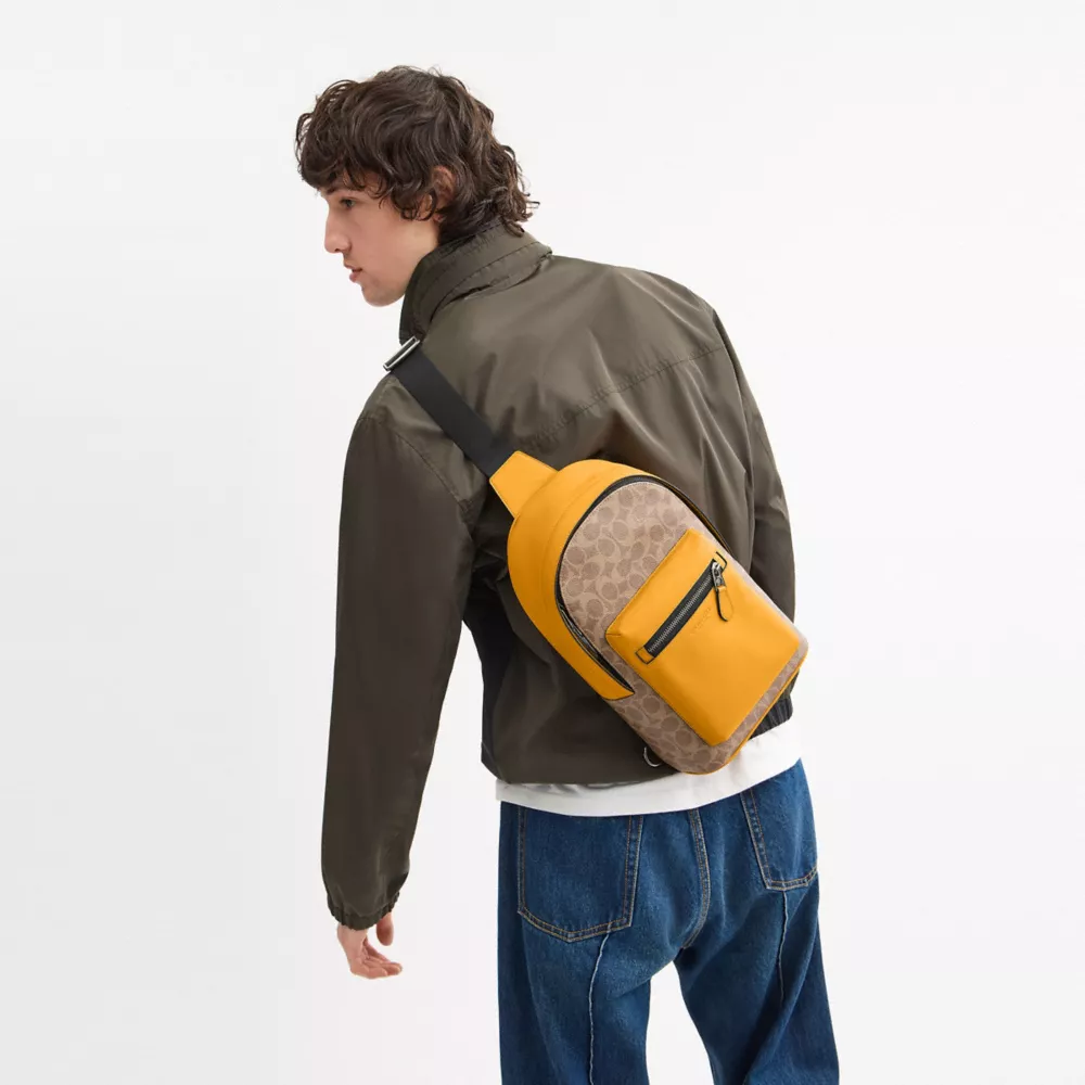 Сумка COACH West Pack In Colorblock Signature Canvas