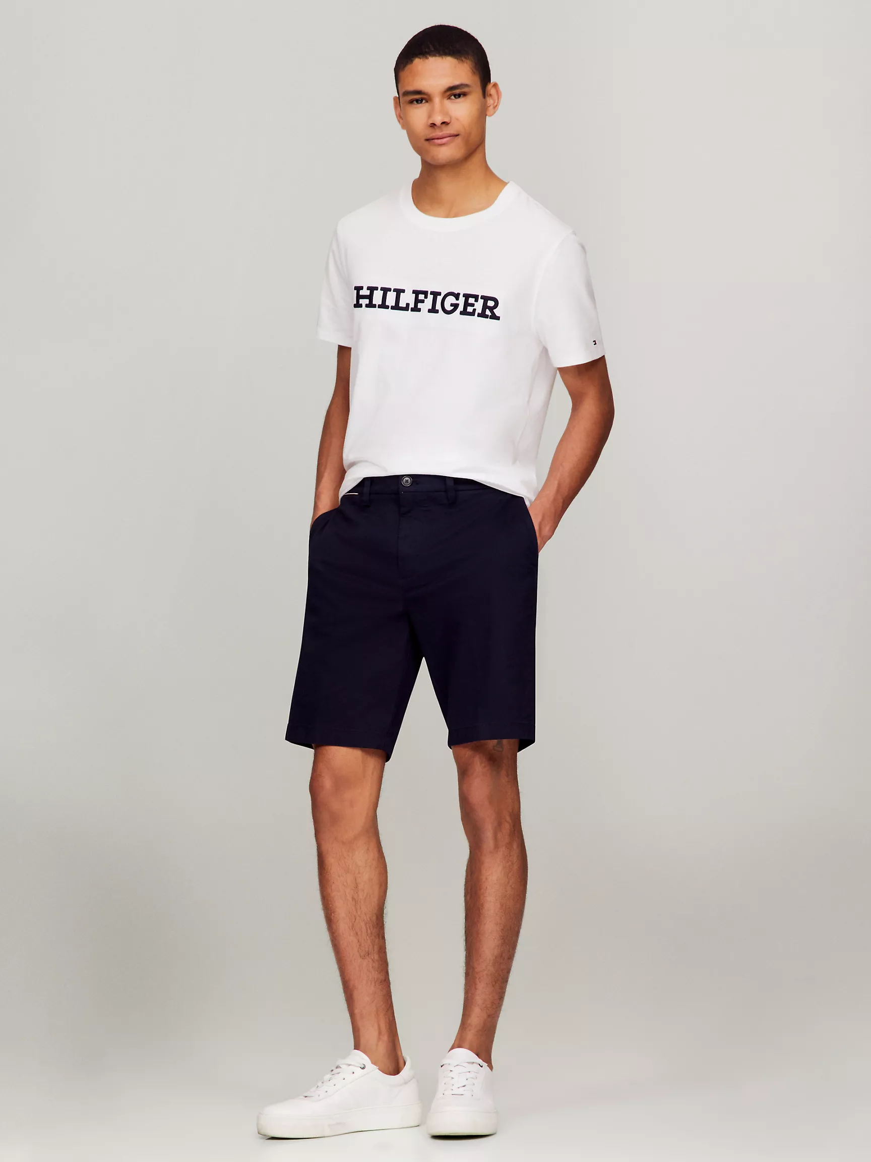 Мужская футболка Tommy Hilfiger, Футболка с вышитым монограммным логотипом