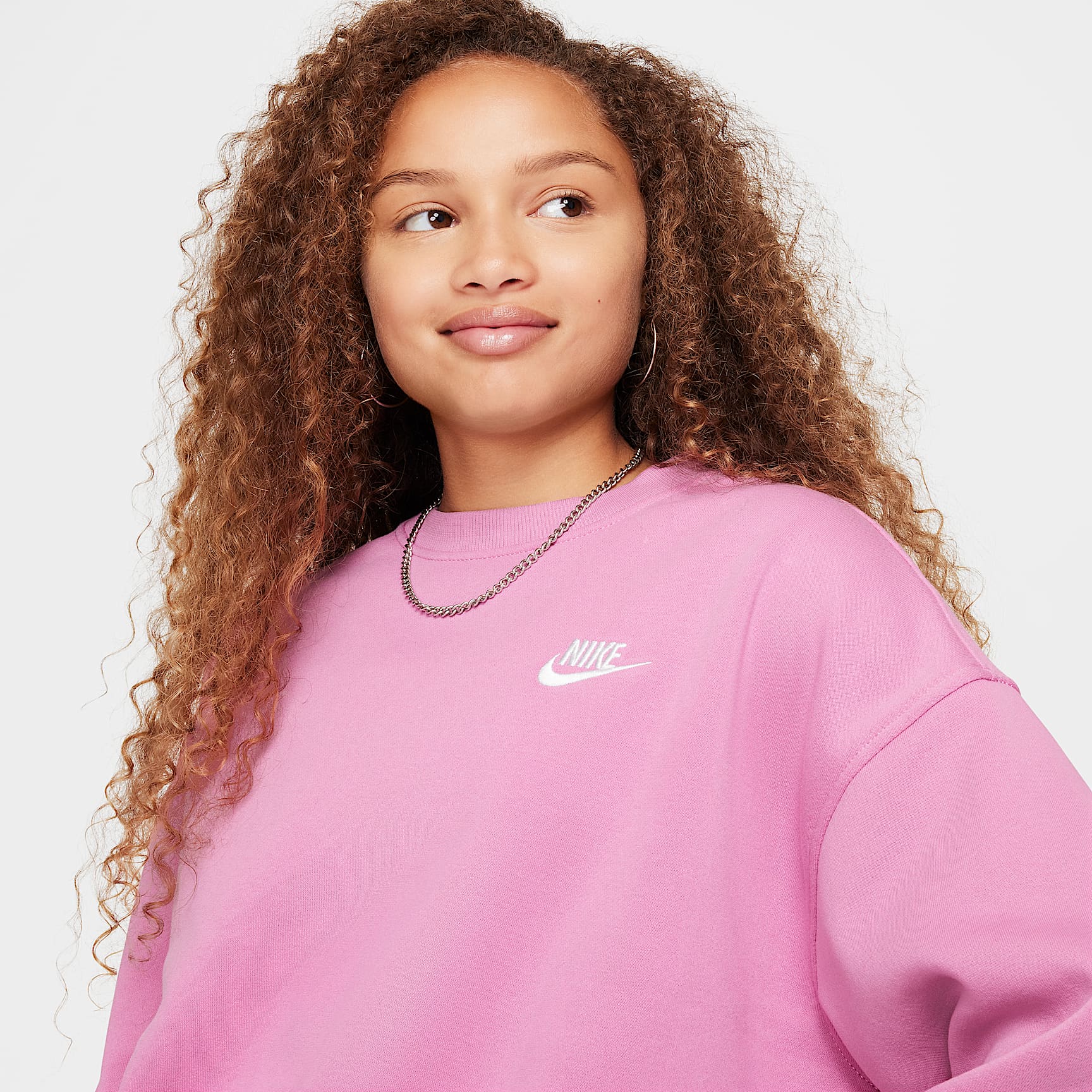 Nike Sportswear Club Fleece Girls' Boxy Crew-Neck Sweatshirt