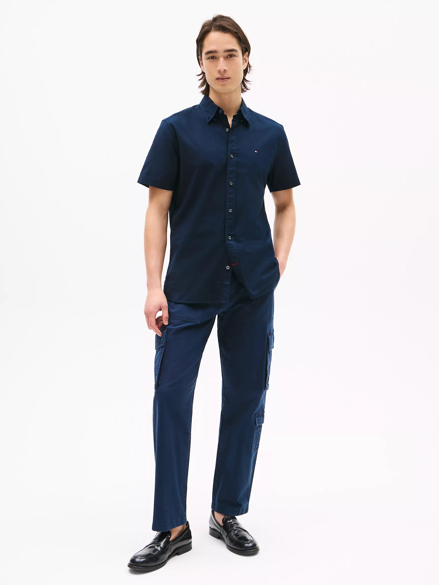 Мужская рубашка Tommy Hilfiger, Эластичная рубашка из оксфорда стандартного кроя