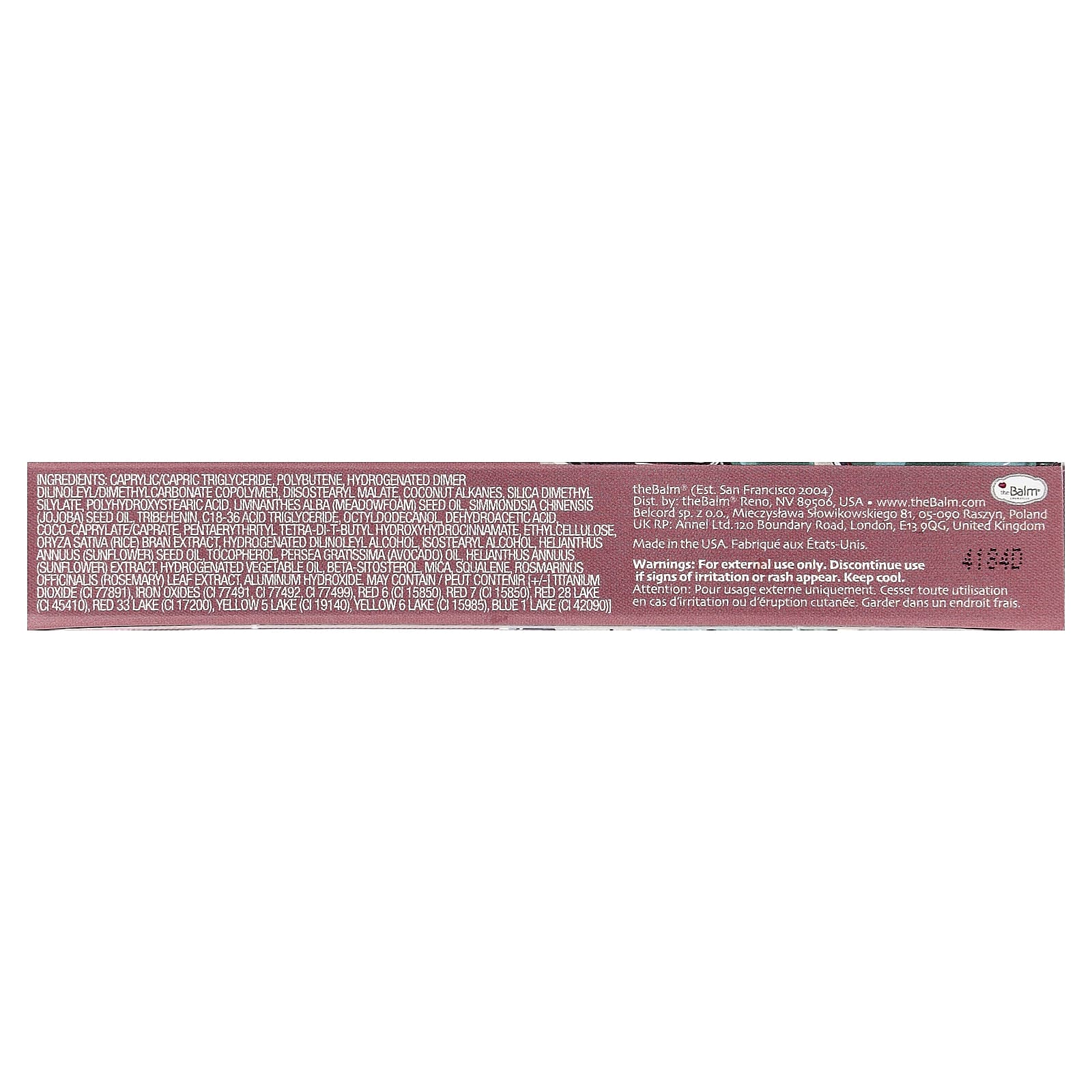 theBalm Cosmetics, масло для губ, Too Slow, розово-лиловый, 7 мл (0,23 жидк. унции)