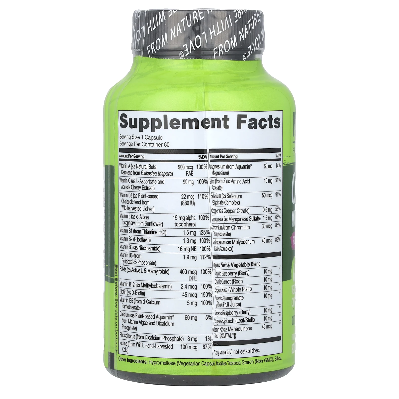 NATURELO, мультивитамины ежедневного применения для женщин старше 50 лет, 60 вегетарианских капсул