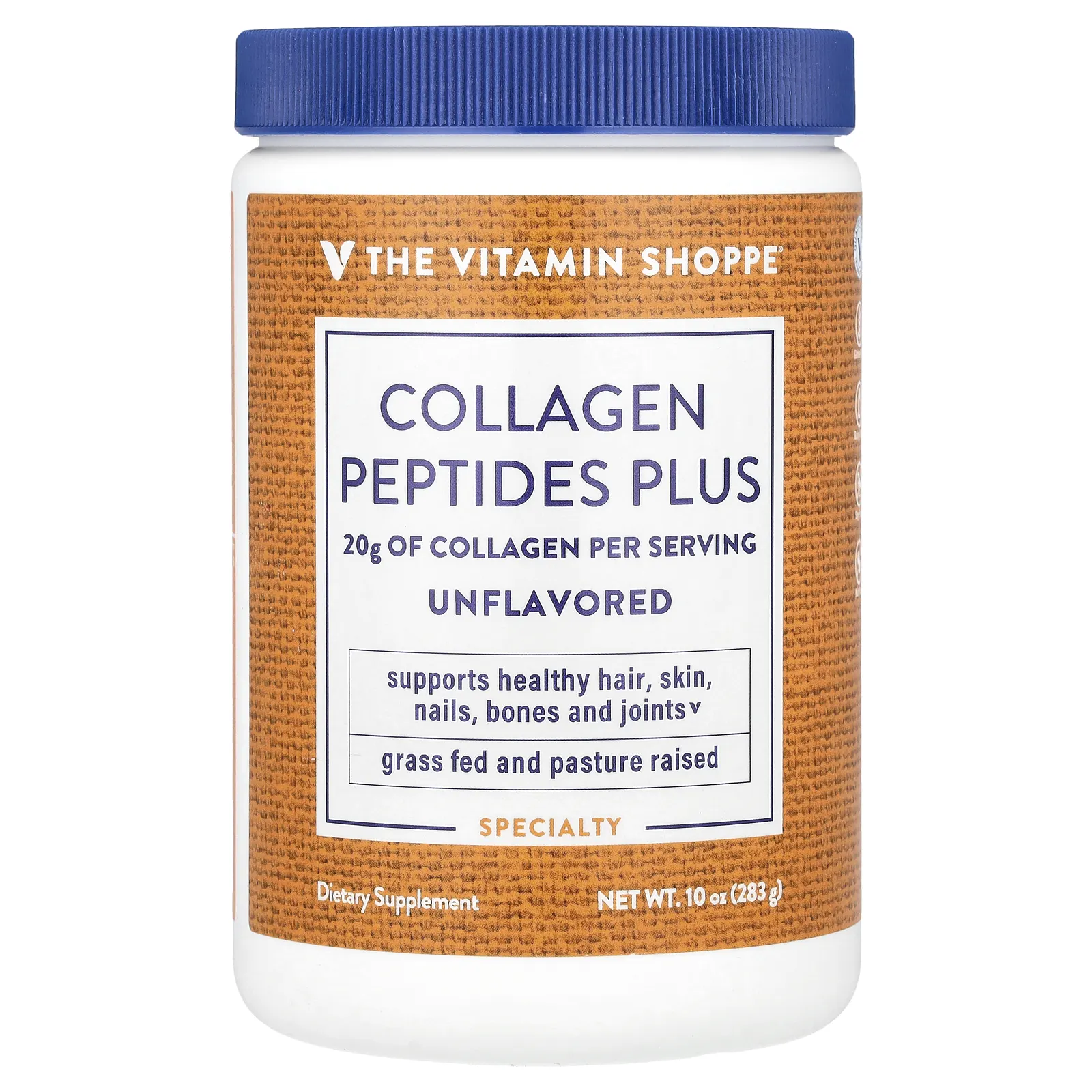 The Vitamin Shoppe, Collagen Peptides Plus, без ароматизаторов, 283 г (10 унций)
