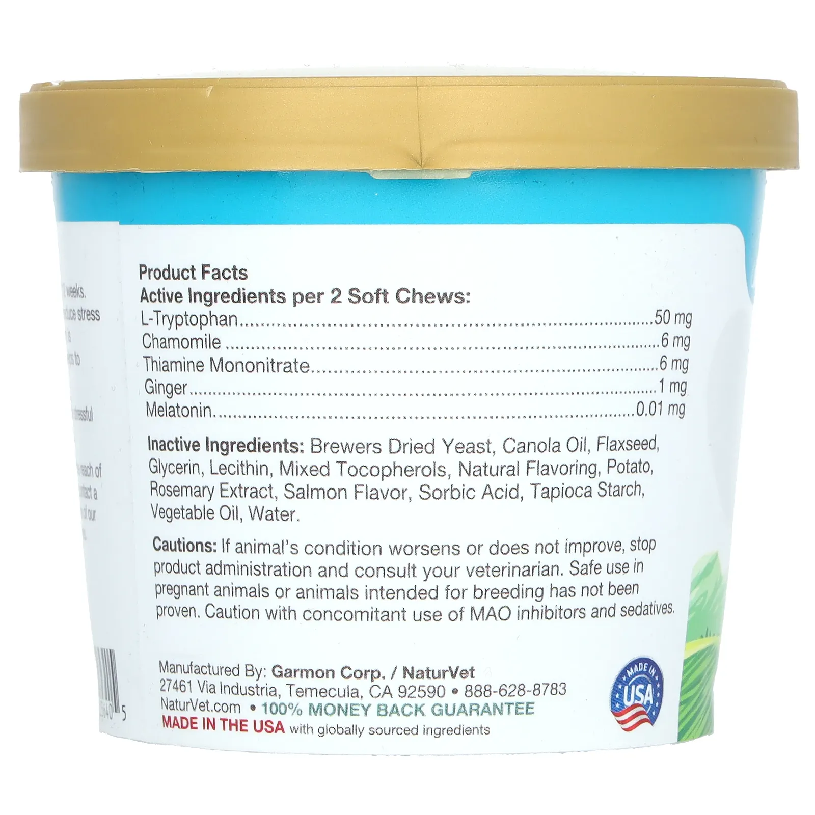 NaturVet, Quiet Moments, успокаивающее средство + мелатонин, для кошек, 60 жевательных таблеток, 90 г (3,1 унции)