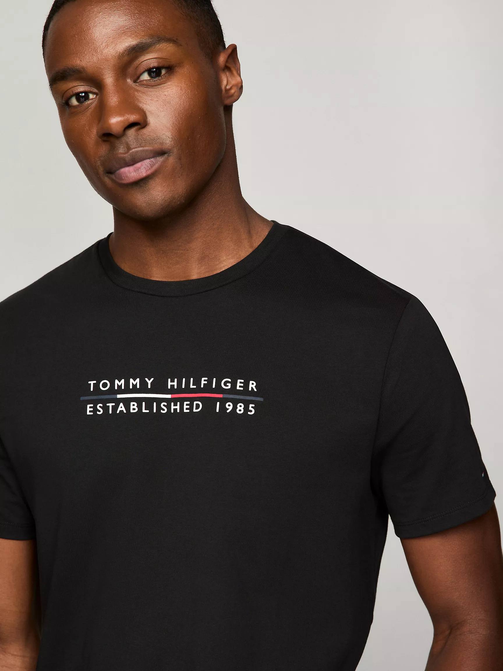 Мужская футболка Tommy Hilfiger, Футболка с вышитым логотипом Hilfiger