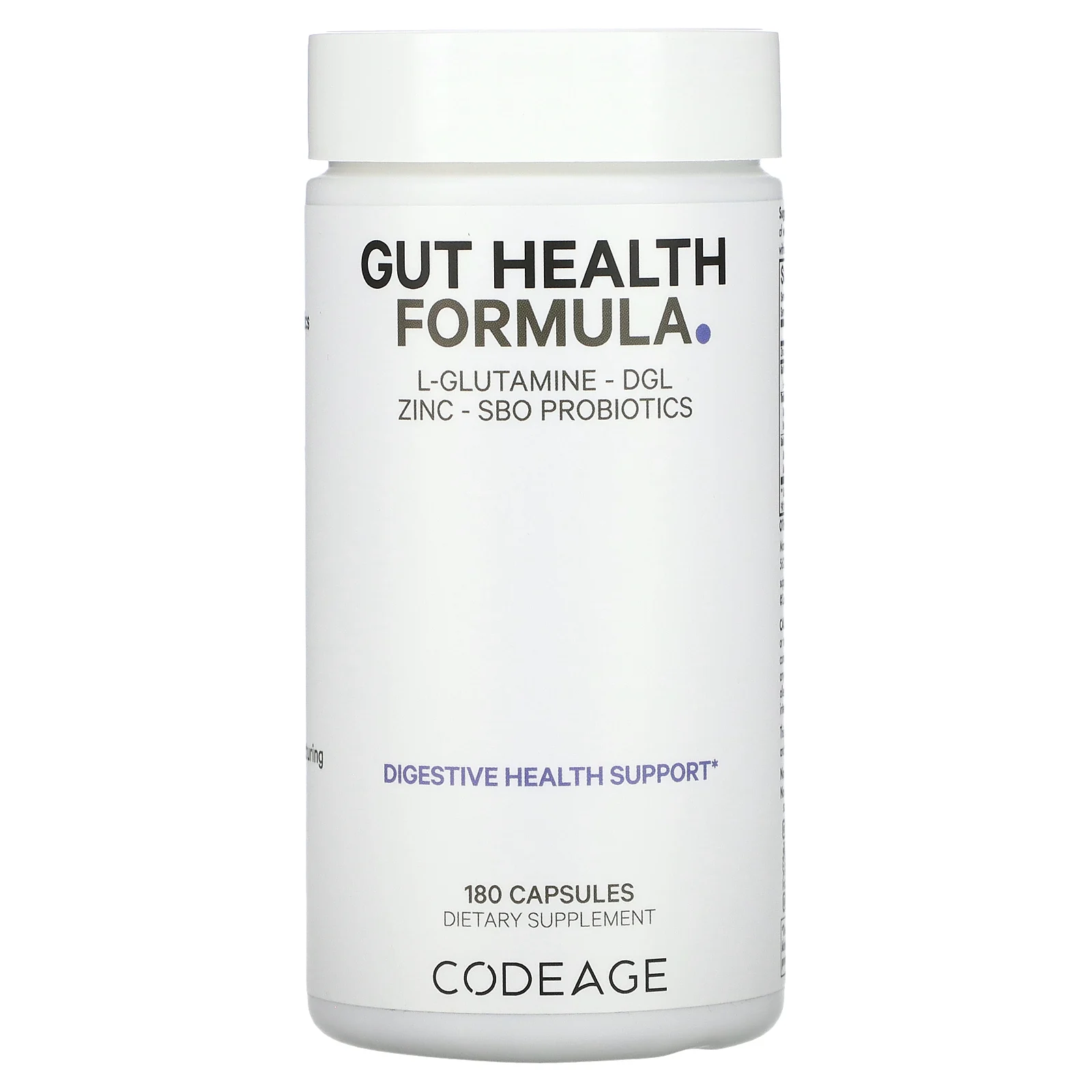 Codeage, Digestion, состав для здоровья кишечника, 180 капсул