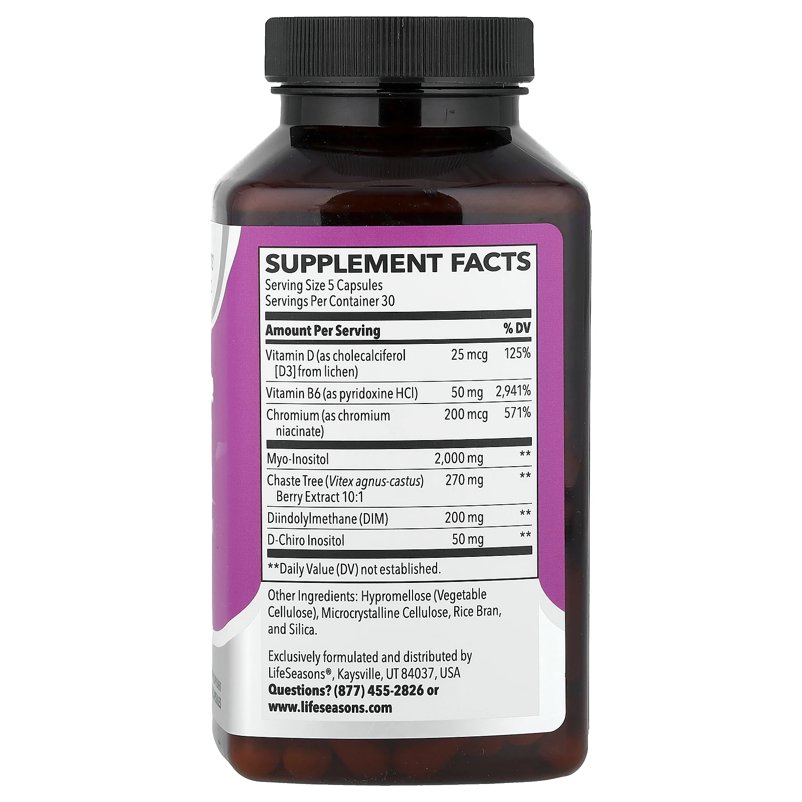 LifeSeasons, Therapeutics, Hormone Balance, формула при СПКЯ, 150 растительных капсул