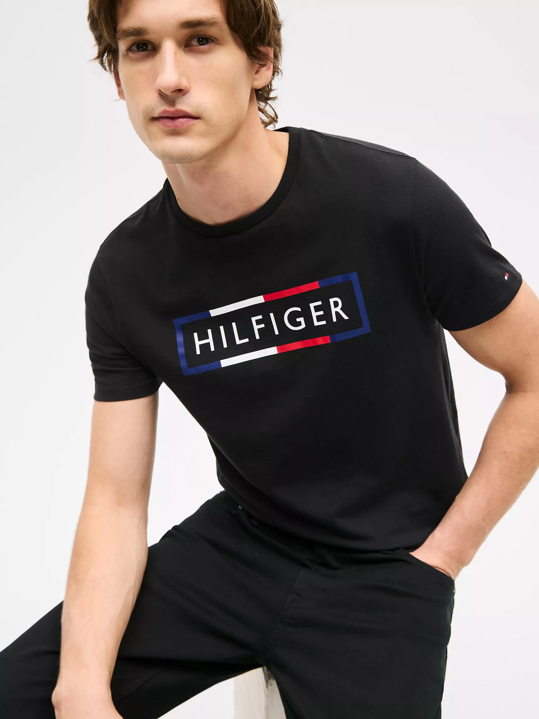 Мужская футболка Tommy Hilfiger, Футболка с фирменным логотипом в рамке