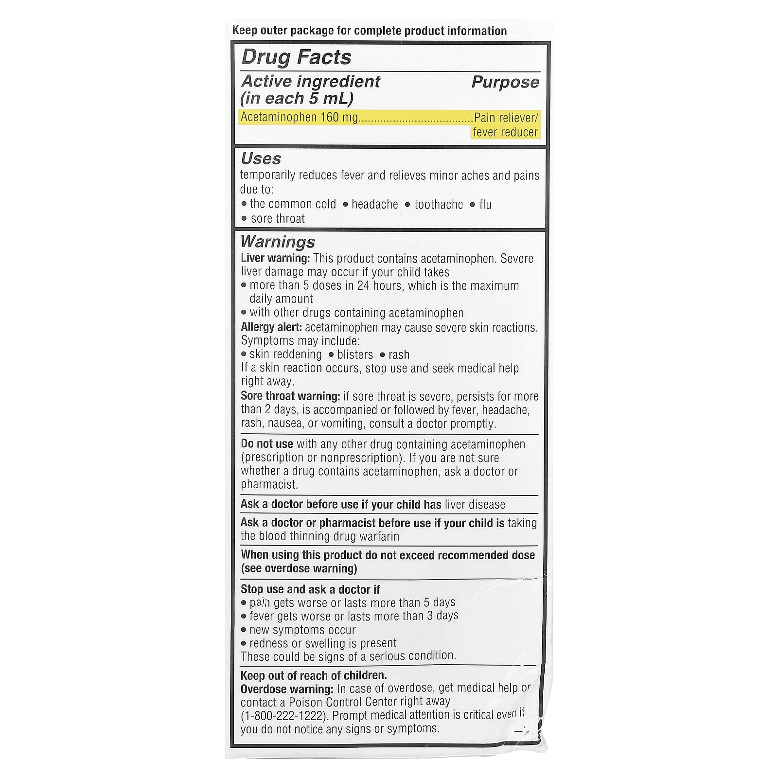 Genexa, Infants 'Pain & Fever, органическая вишня, 160 мг, 59 мл (2 жидк. Унции)