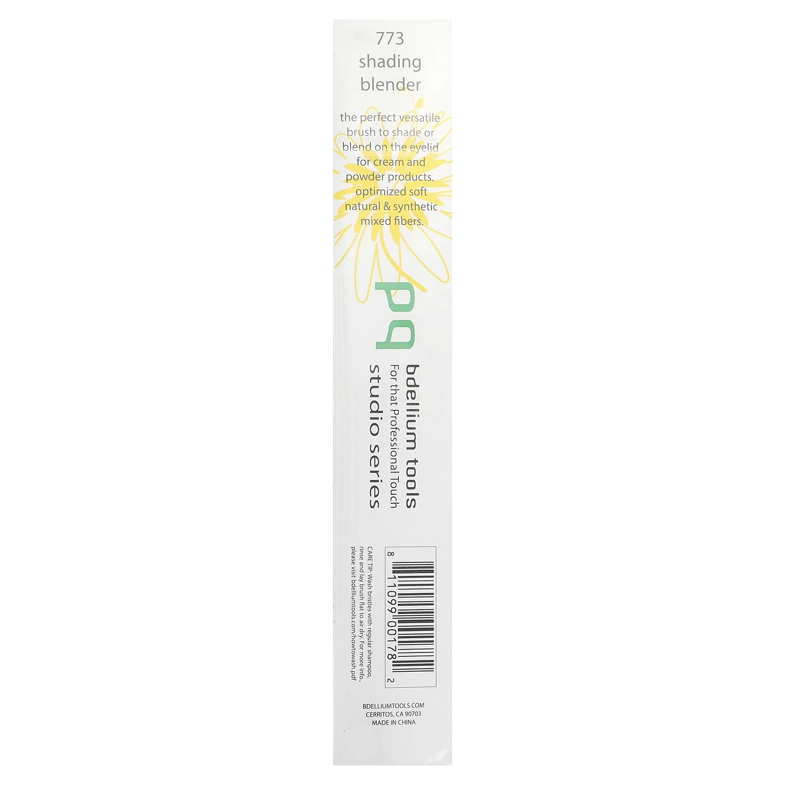 Bdellium Tools, Studio Series, кисть для растушевки, для глаз 773, 1 шт.