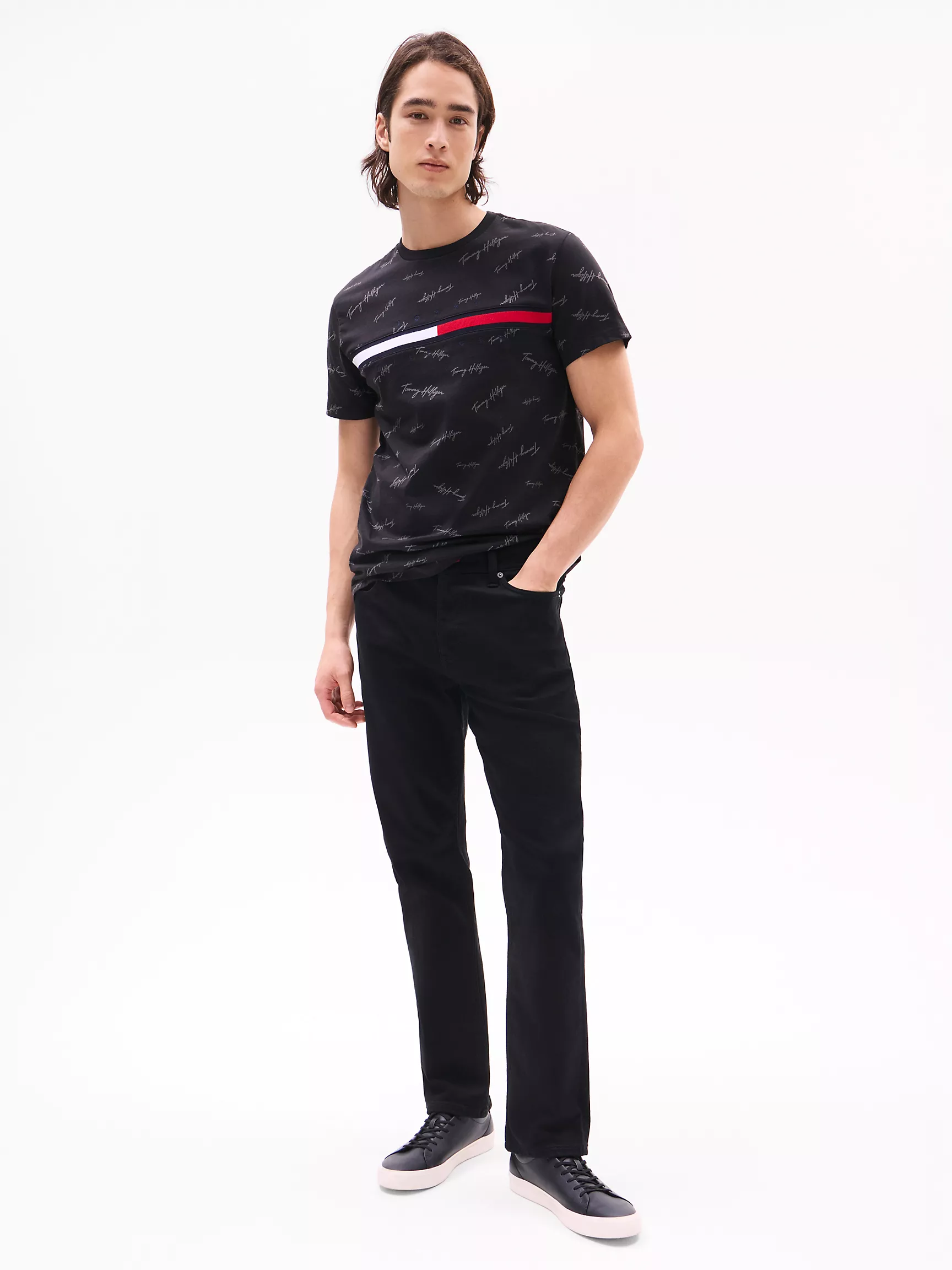 Мужская футболка Tommy Hilfiger, Футболка с фирменной флаговой полоской