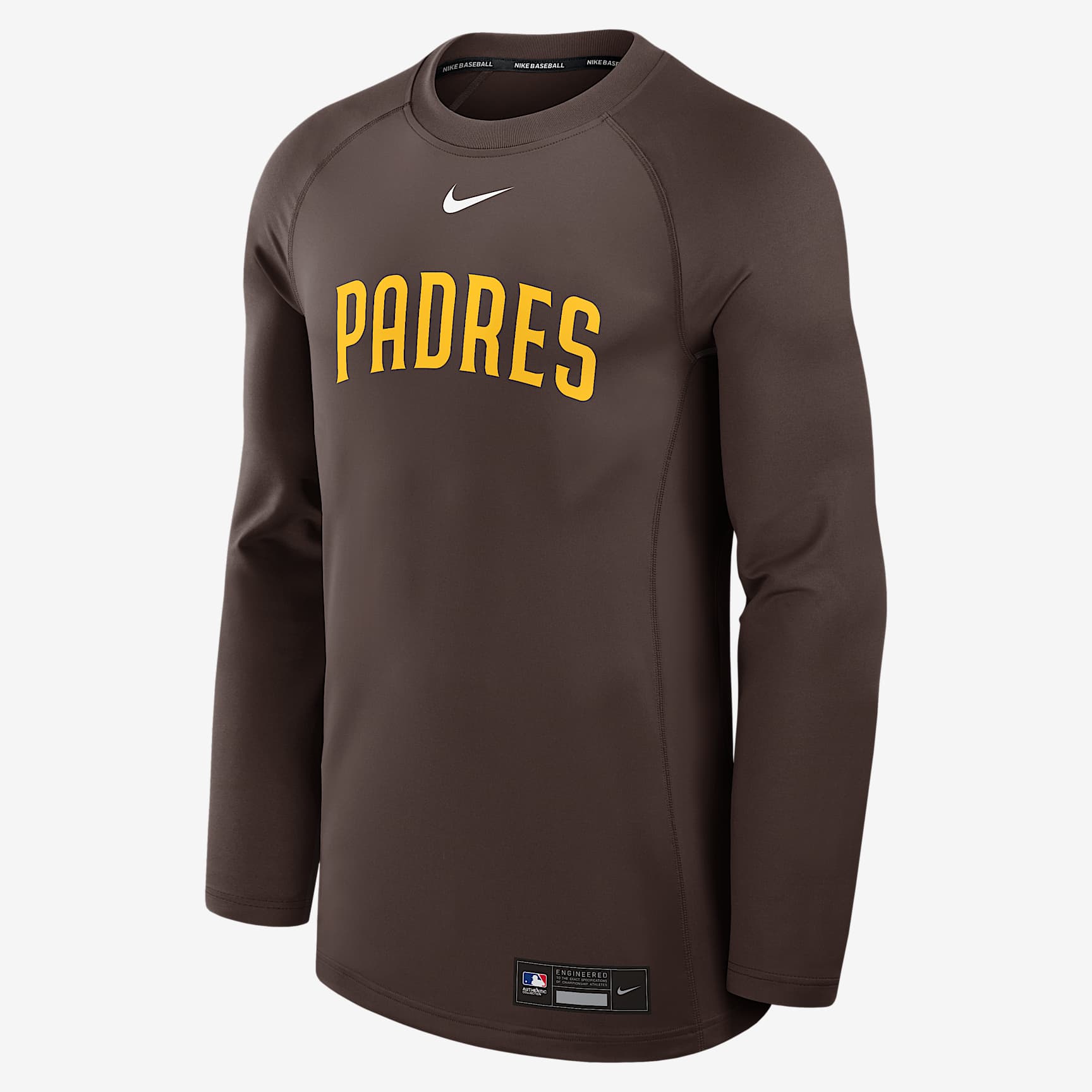 San Diego Padres Authentic Collection Game Time Men's Nike Dri-FIT MLB Pullover Crew