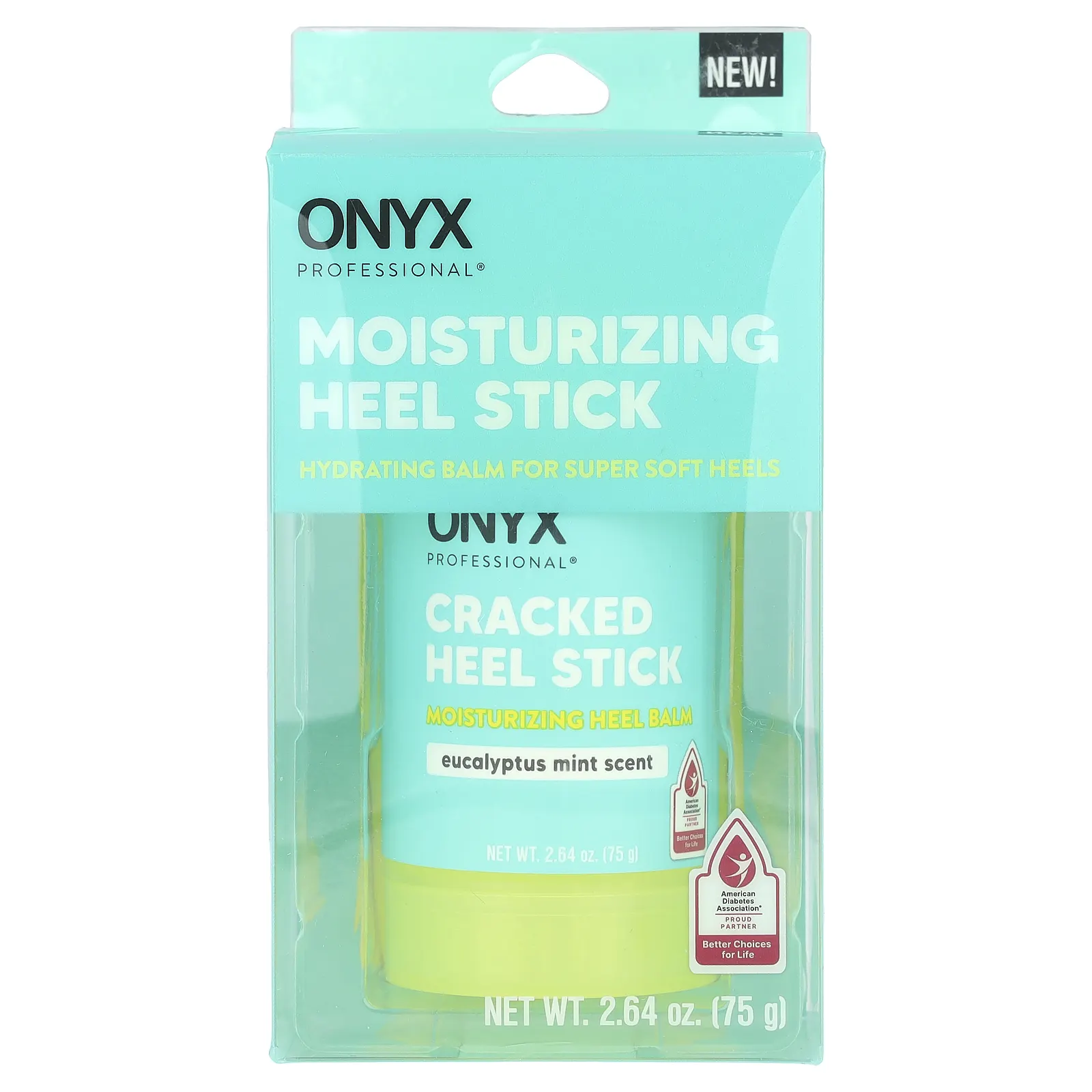Onyx Professional, Увлажняющий карандаш для пяток, эвкалипт и мята, 75 г (2,64 унции)