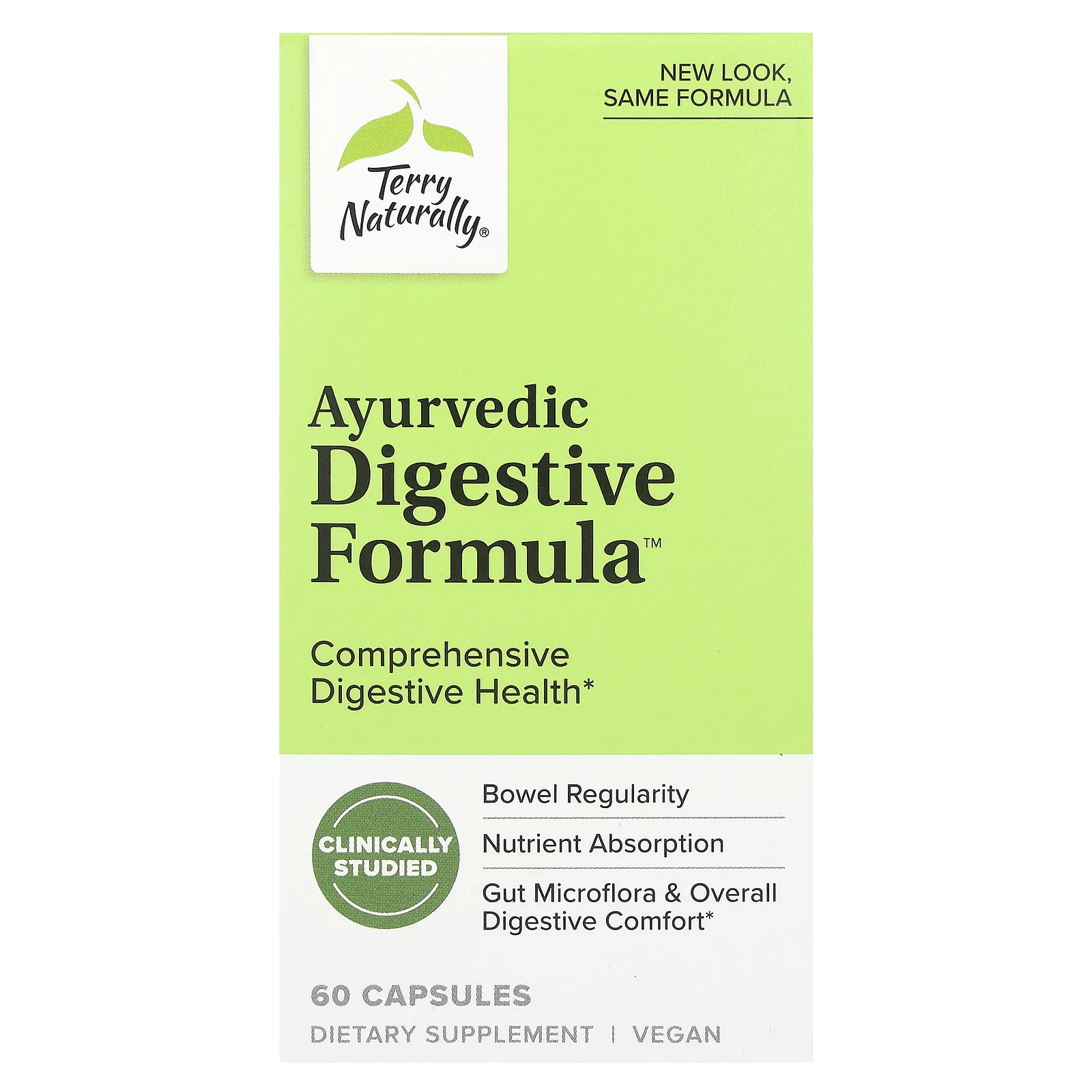 Terry Naturally, Аюрведическая формула для пищеварения, 60 капсул