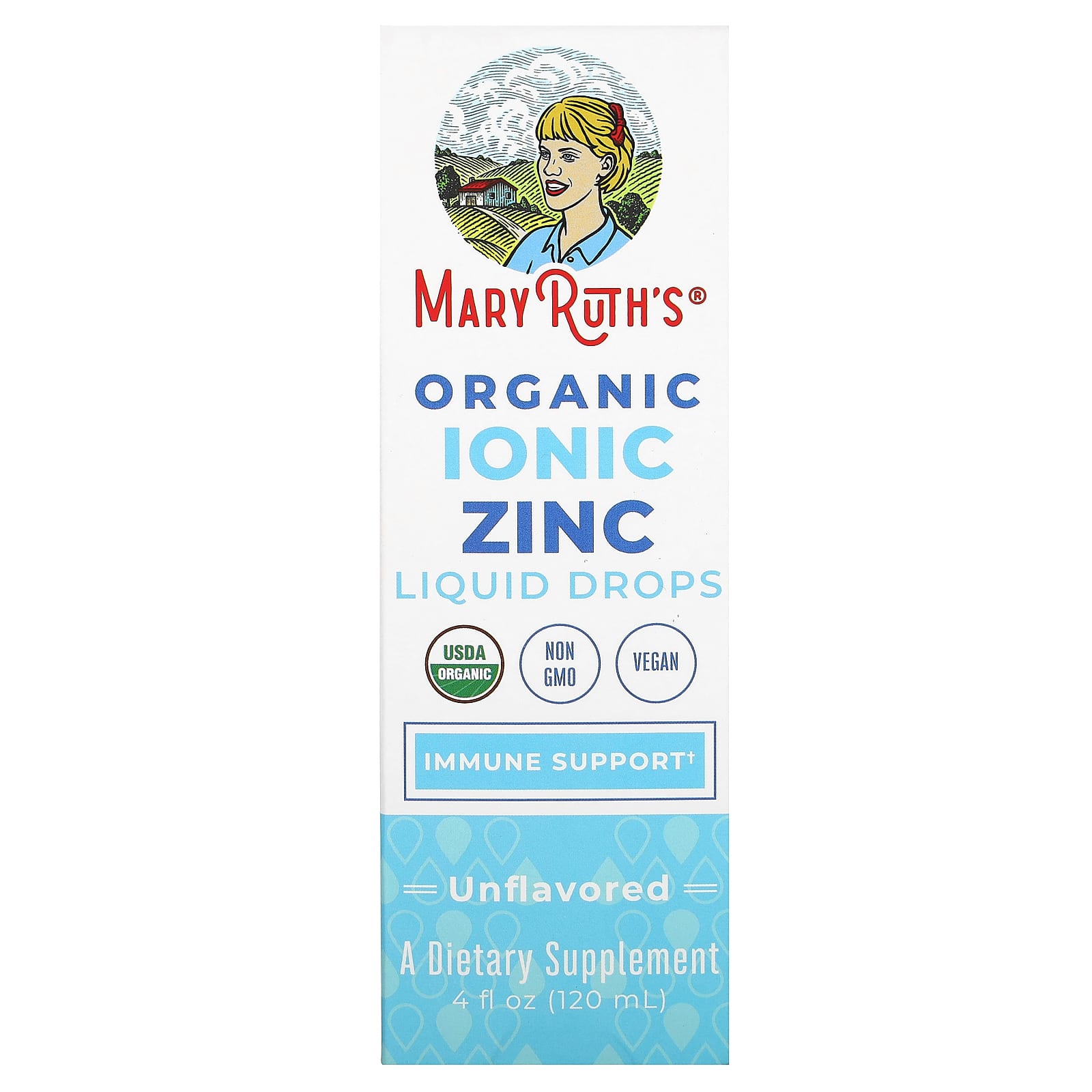 MaryRuth's, органические капли с ионным цинком, без добавок, 120 мл (4 жидк. унции)