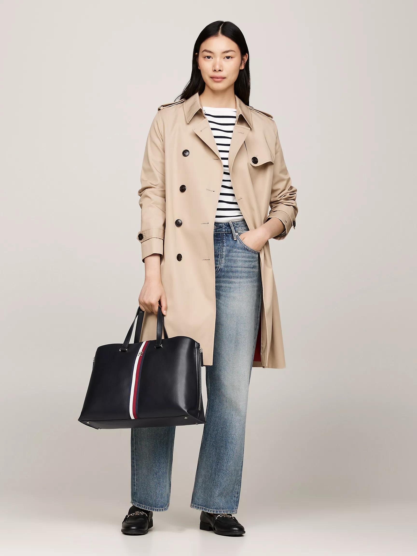 Женская сумка Tommy Hilfiger, Современная сумка-тоут с фирменными полосками