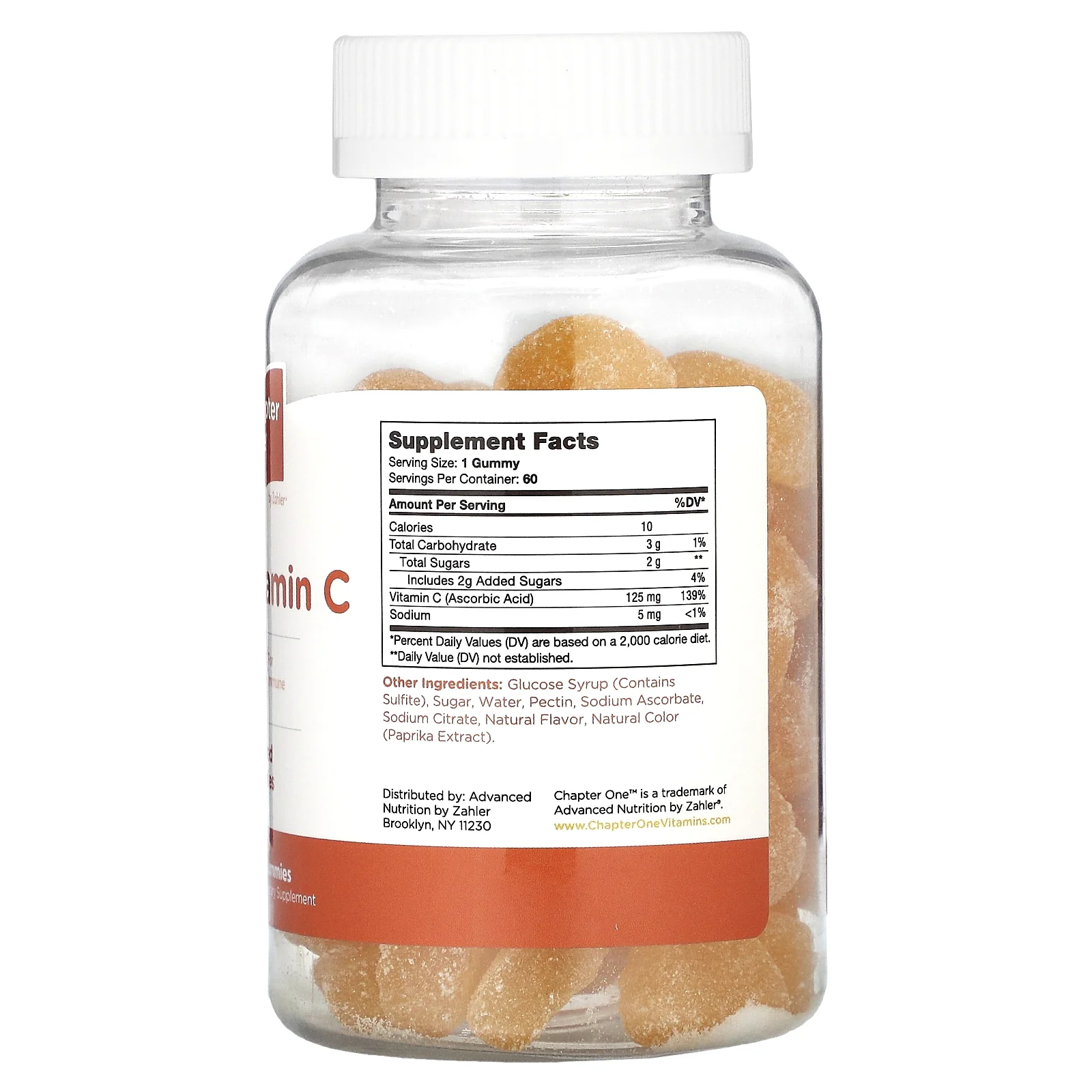 Chapter One, витамин C, ароматизированный, 60 жевательных мармеладок