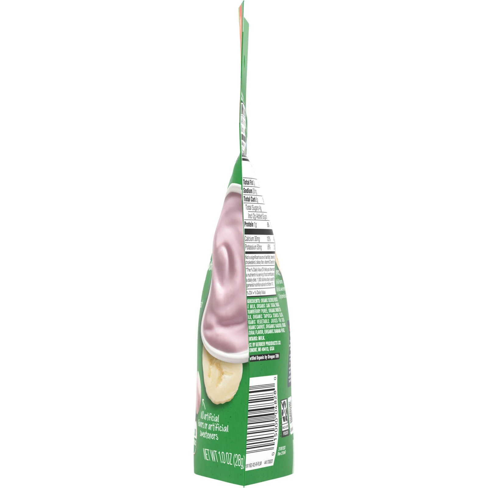 Gerber, Organic, Yogurt Melts, для малышей от 8 месяцев, с бананом и клубникой, 28 г (1,0 унция)