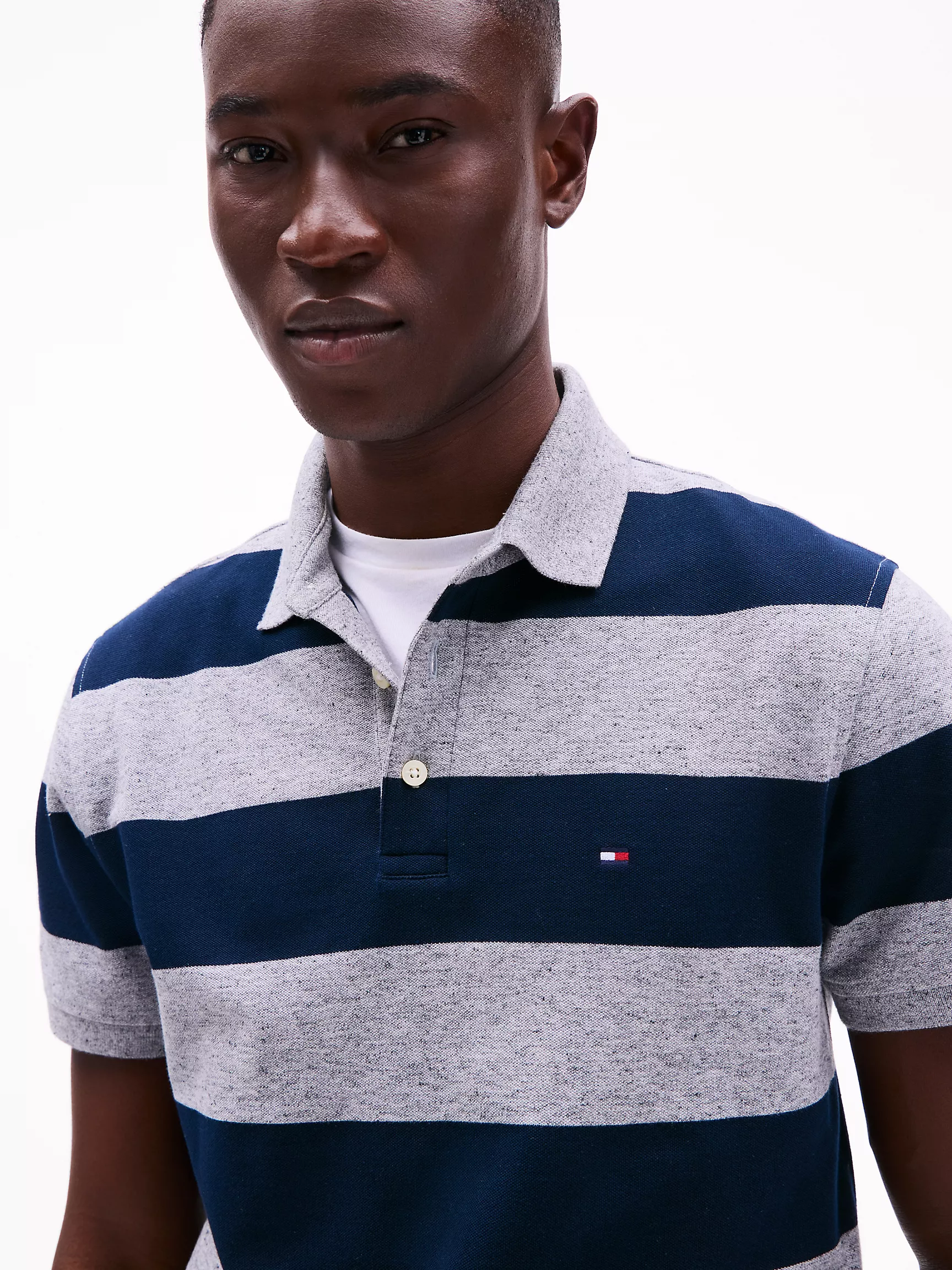 Мужское поло Tommy Hilfiger, Приталенное поло в регбийную полоску