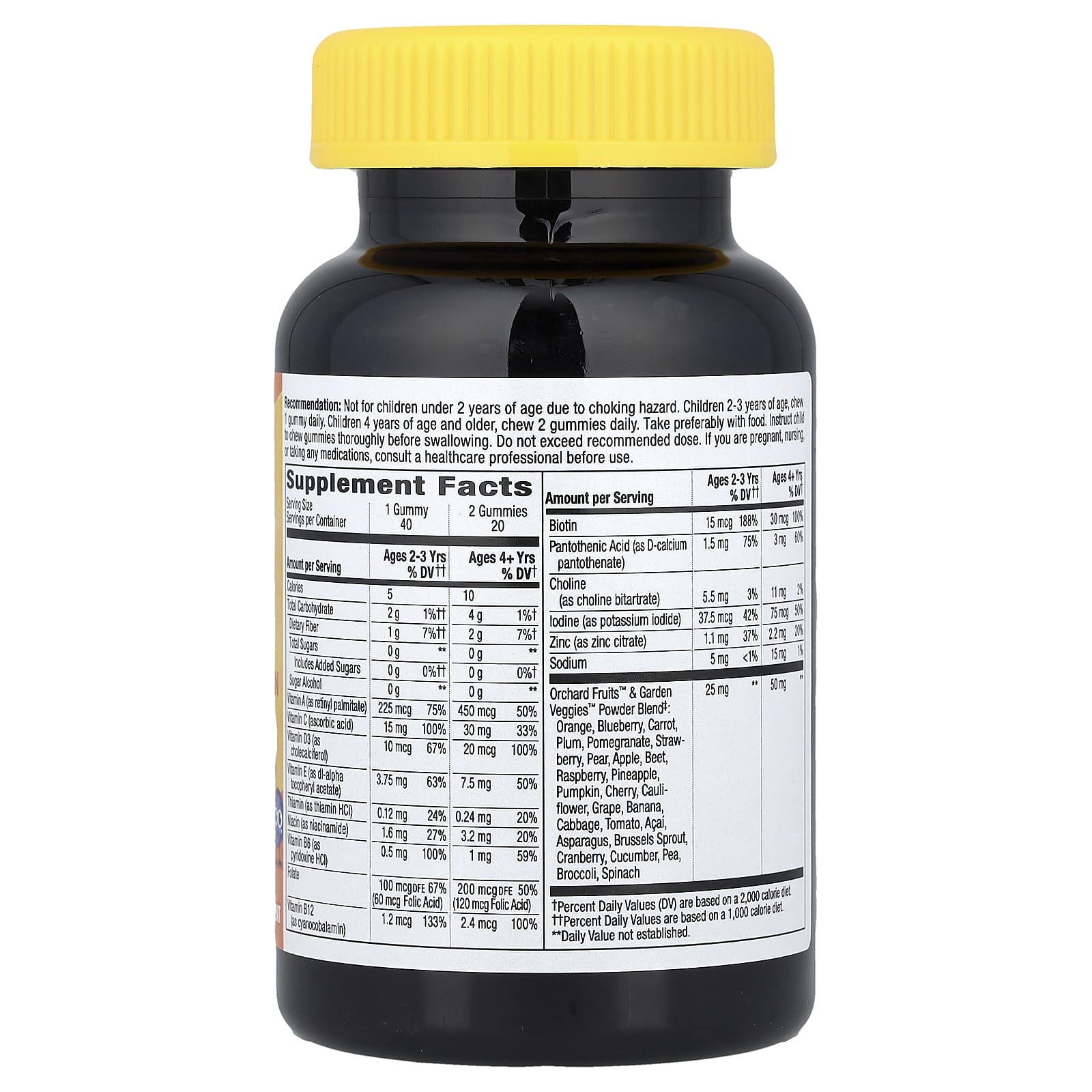 Nature's Way, Alive! ® Kids, жевательные мультивитамины без сахара, для детей от 2 лет, ягодно-цитрусовые, 40 жевательных таблеток