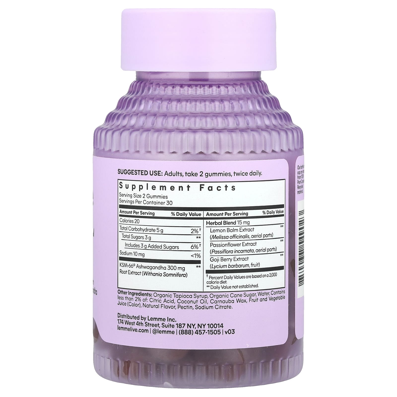 Lemme, Chill, жевательные таблетки с ашвагандой для снятия стресса, 60 жевательных таблеток