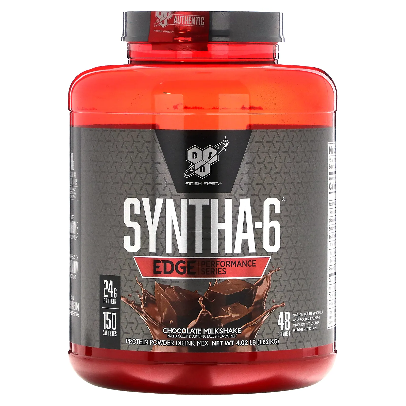 BSN, Syntha-6 Edge, белково-порошковая смесь для напитков, со вкусом шоколадного молочного коктейля, 1,82 кг (4,02 фунта)