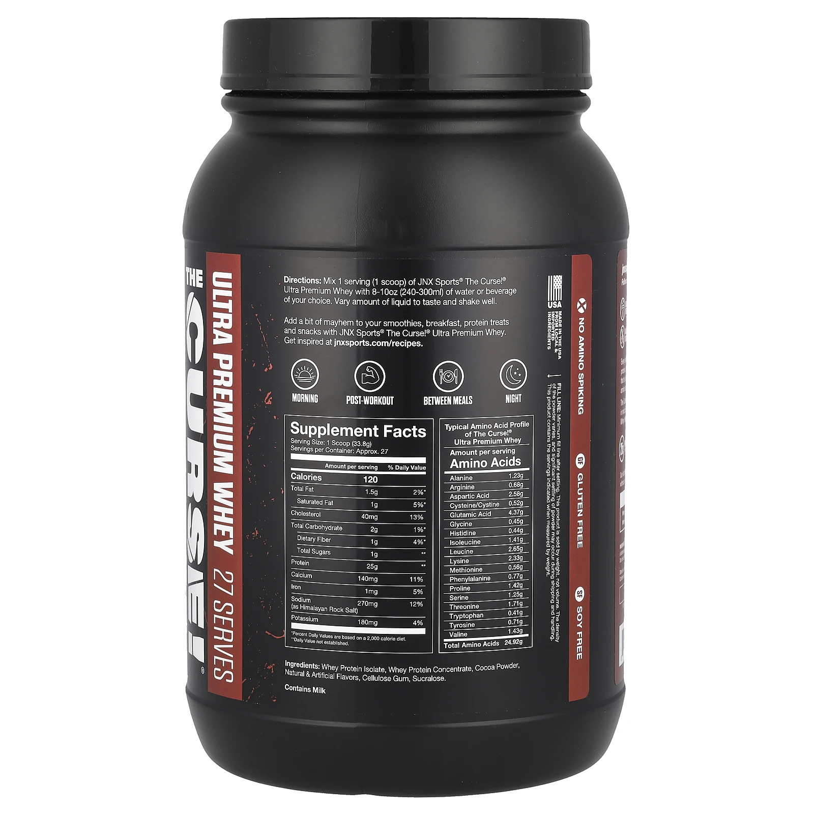 JNX Sports, The Curse! ® Ultra Premium Whey, двойной шоколад, 907,2 г (2 фунта)