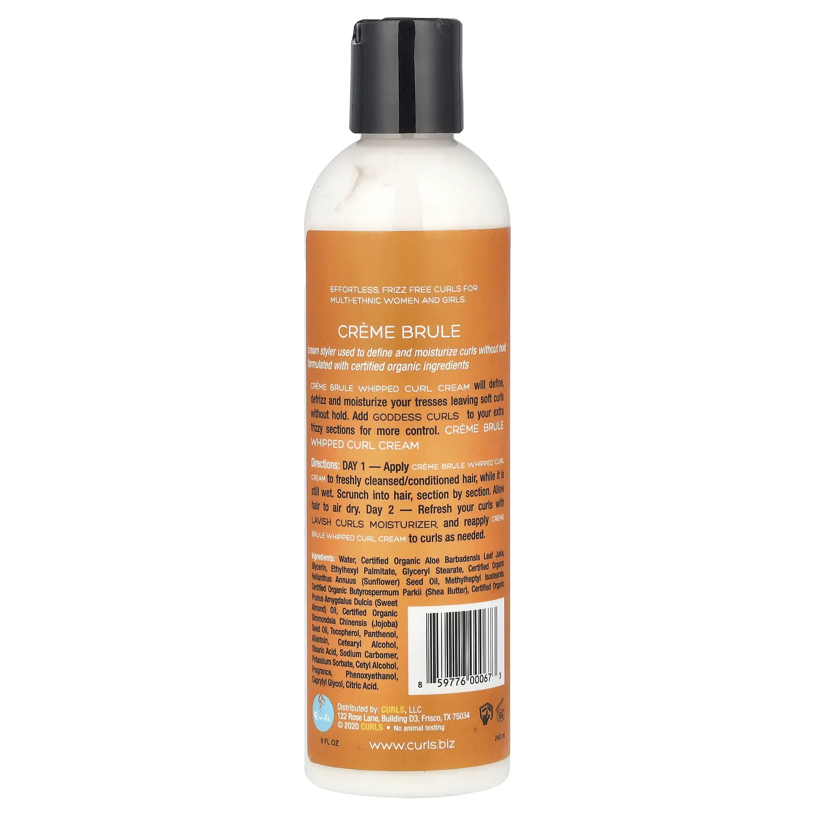 Curls, Whipped Curl Cream, крем-брюле, 240 мл (8 жидк. Унций)