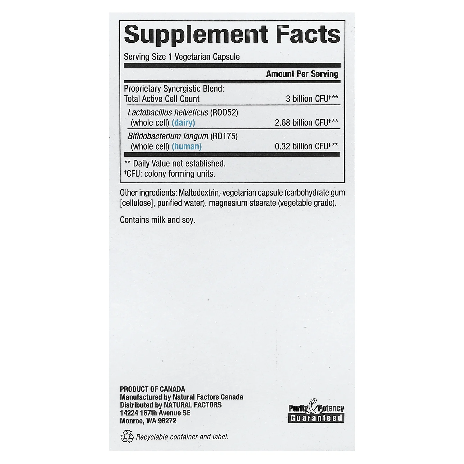 Natural Factors, Calm Biotic, 3 миллиарда, 30 вегетарианских капсул