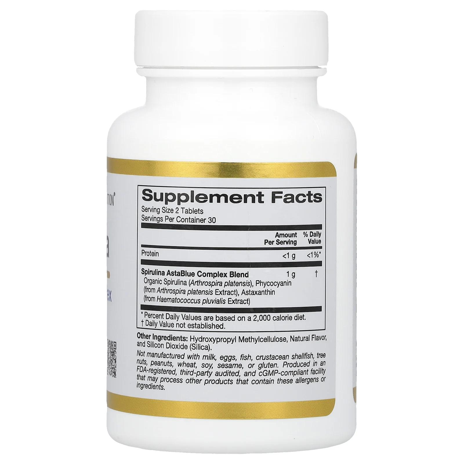 California Gold Nutrition, AstaBlue, комплекс со спирулиной, 60 таблеток