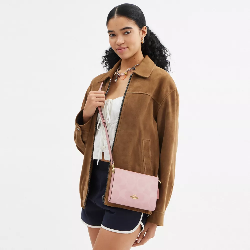 Сумка COACH Slim Crossbody Bag In Signature Canvas