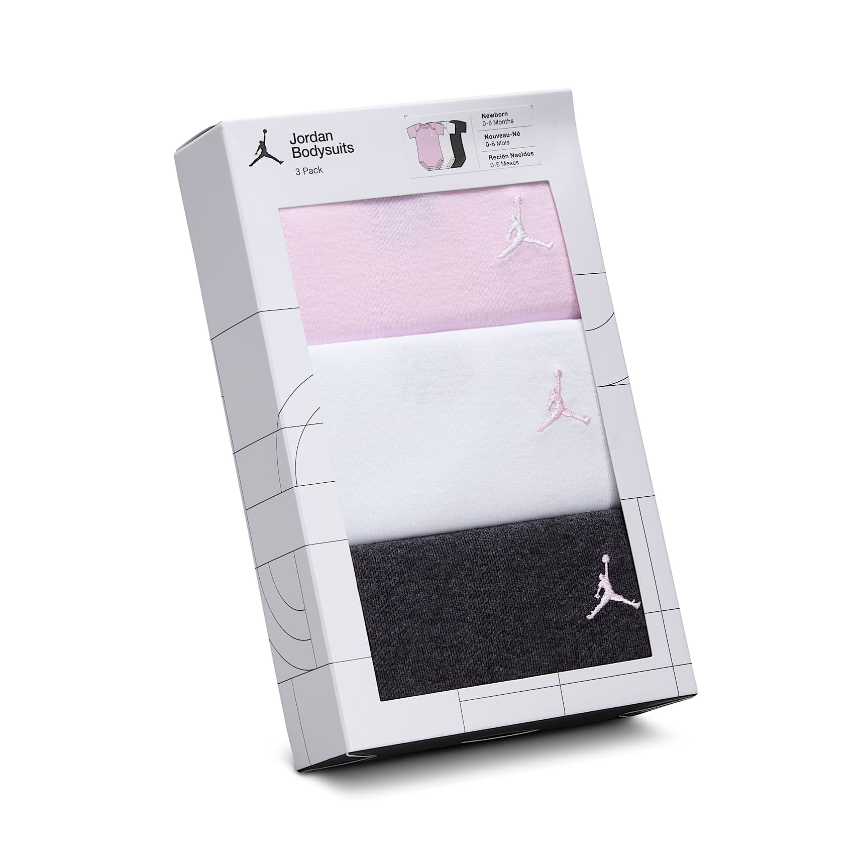 Jordan Everyday Essentials Baby Bodysuits (3-Pack)