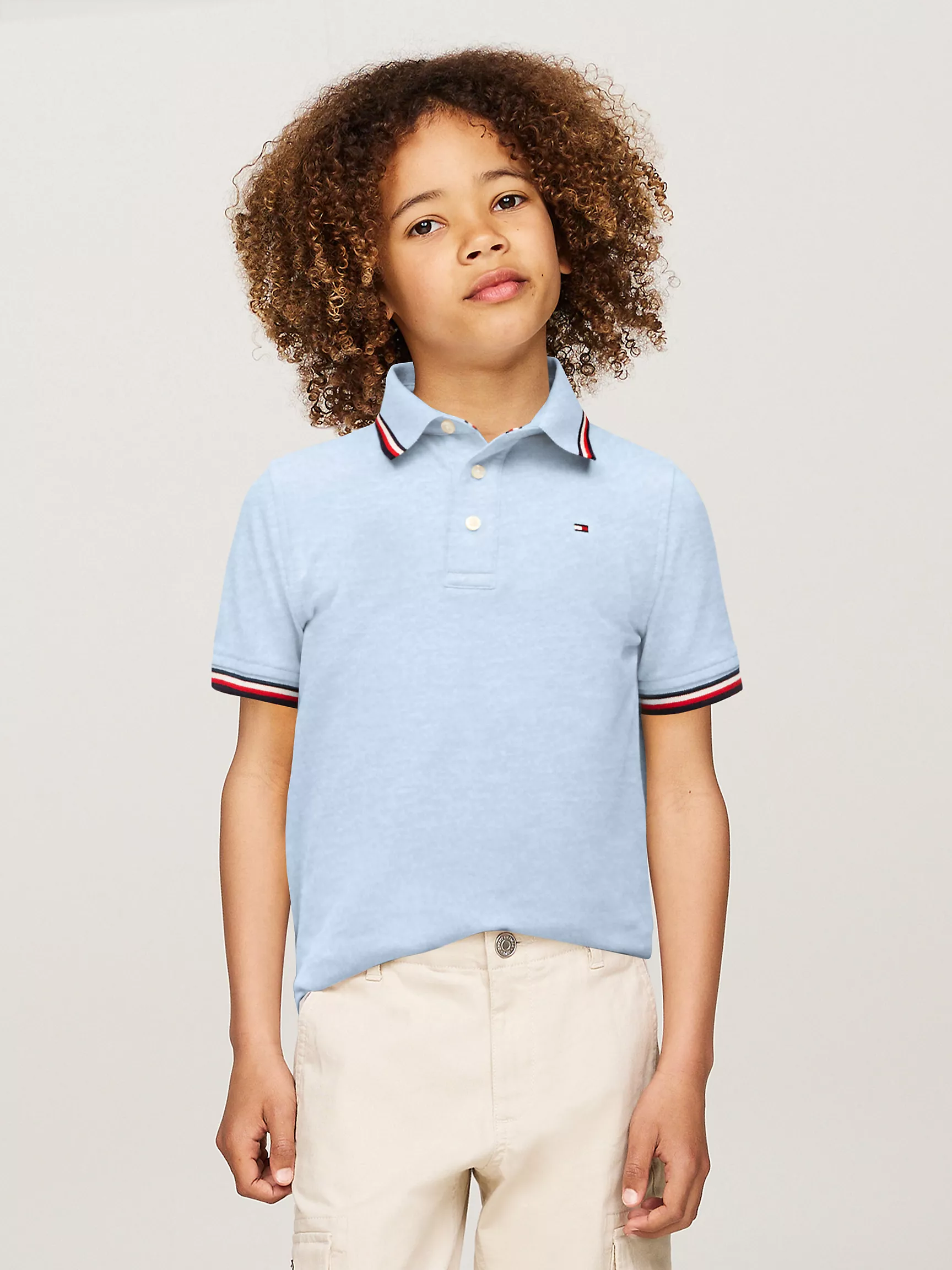 Рубашка-поло для мальчиков Tommy Hilfiger, Детское поло с коротким рукавом и влагоотводящей технологией Tommy