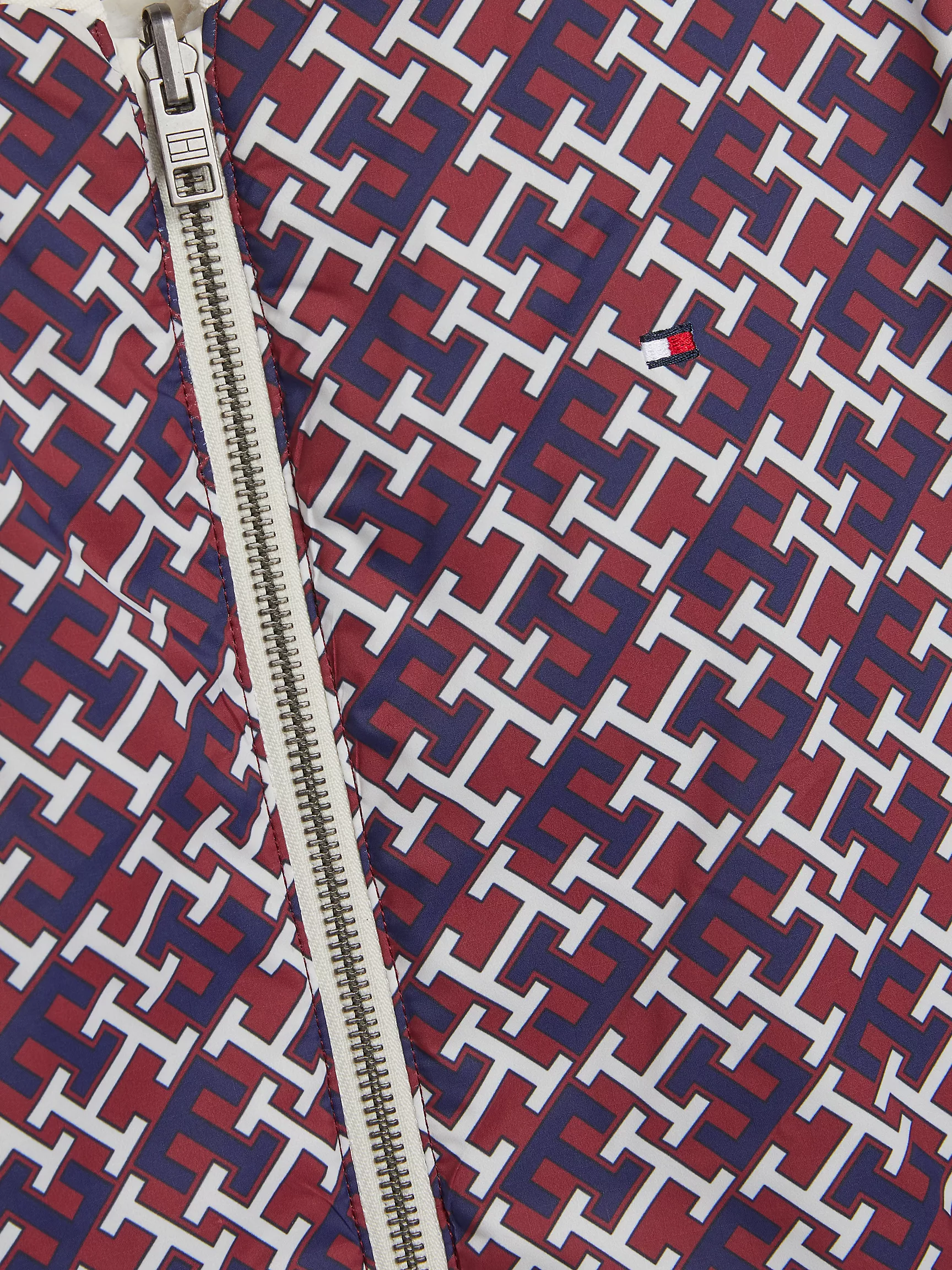 Пальто для девочек Tommy Hilfiger, Детская двусторонняя плюшевая куртка с логотипом TH Monogram