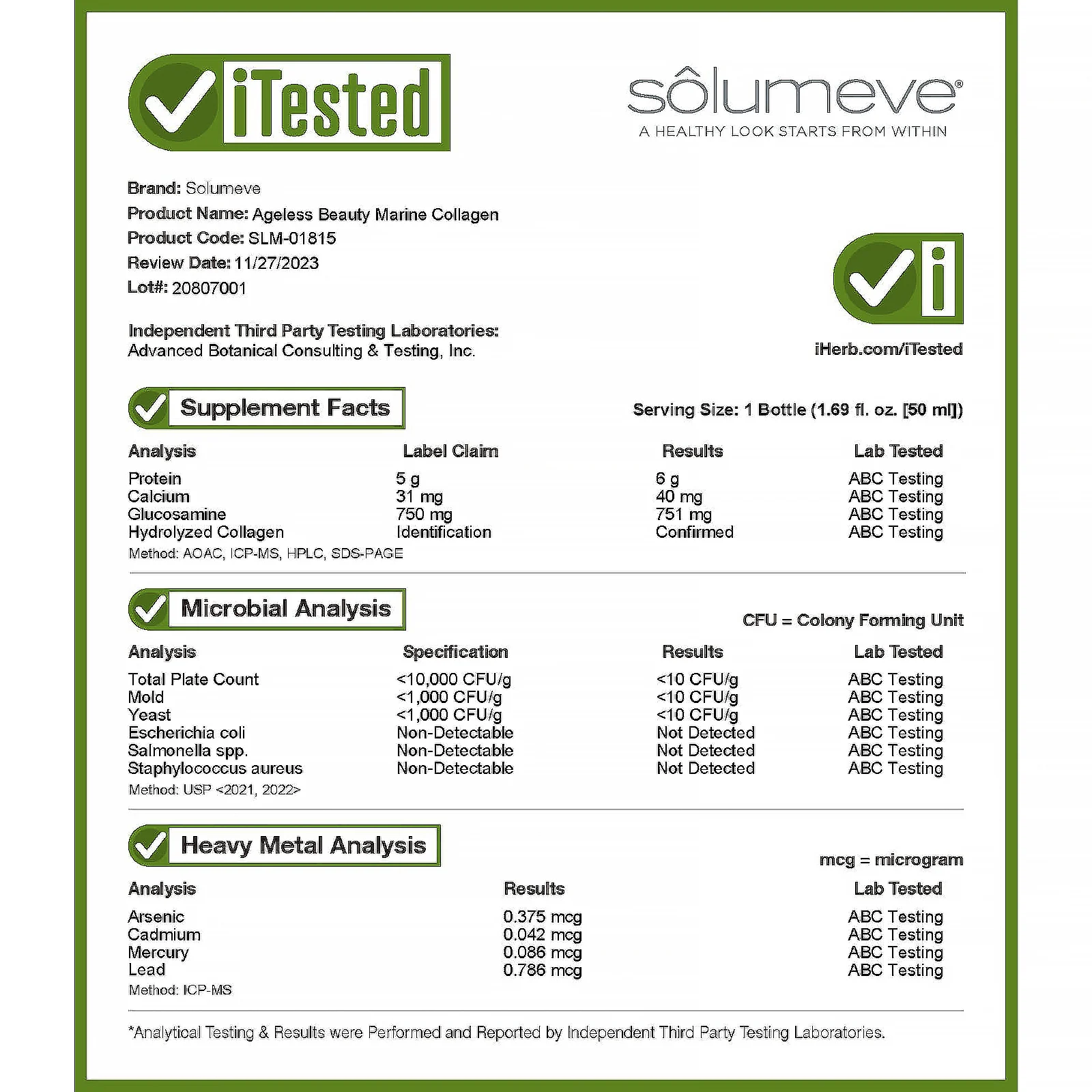 Solumeve, Ageless Beauty, жидкий морской коллаген с глюкозамином, поддержка суставов и соединительной ткани, со вкусом манго и яблока, 10 флаконов по 50 мл (1,69 жидк. унции)