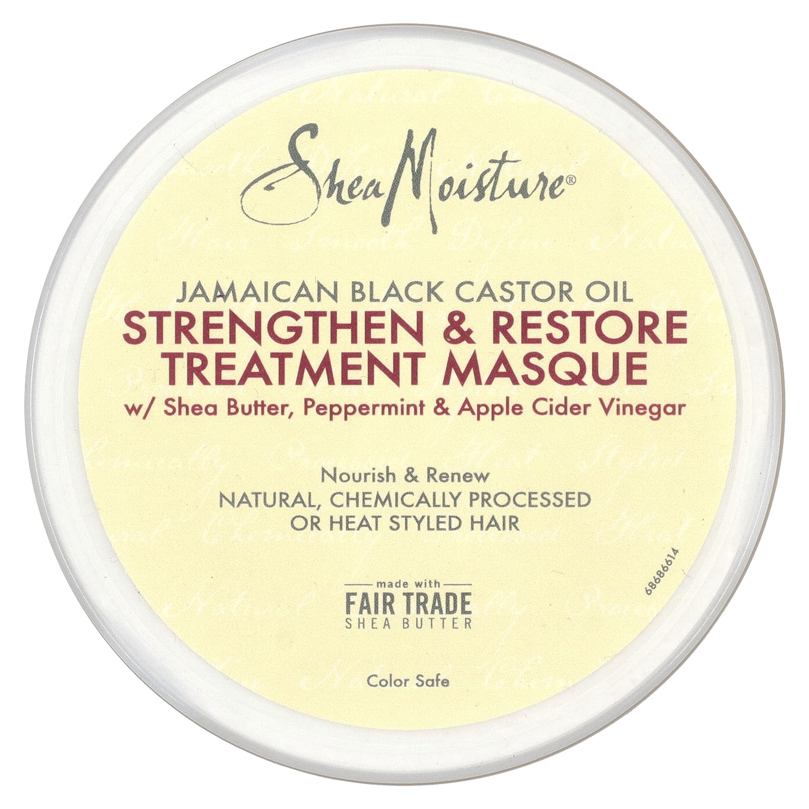 SheaMoisture, ямайское черное касторовое масло, укрепляющая и восстанавливающая маска, 340 мл (12 унции)