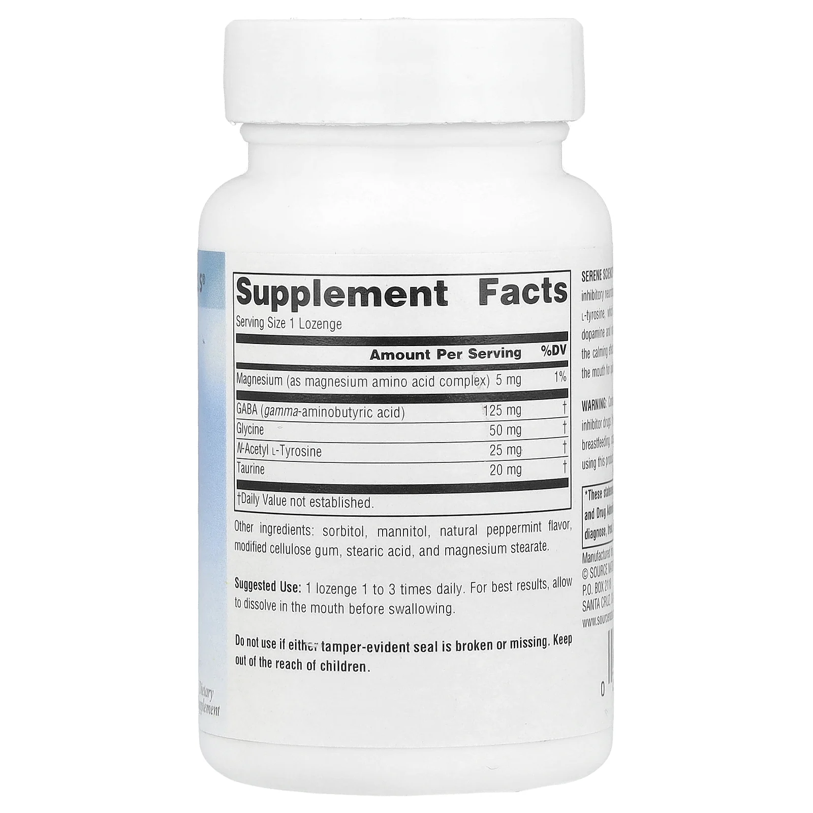 Source Naturals, Serene Science®, ГАМК Calm®, перечная мята, 60 пастилок