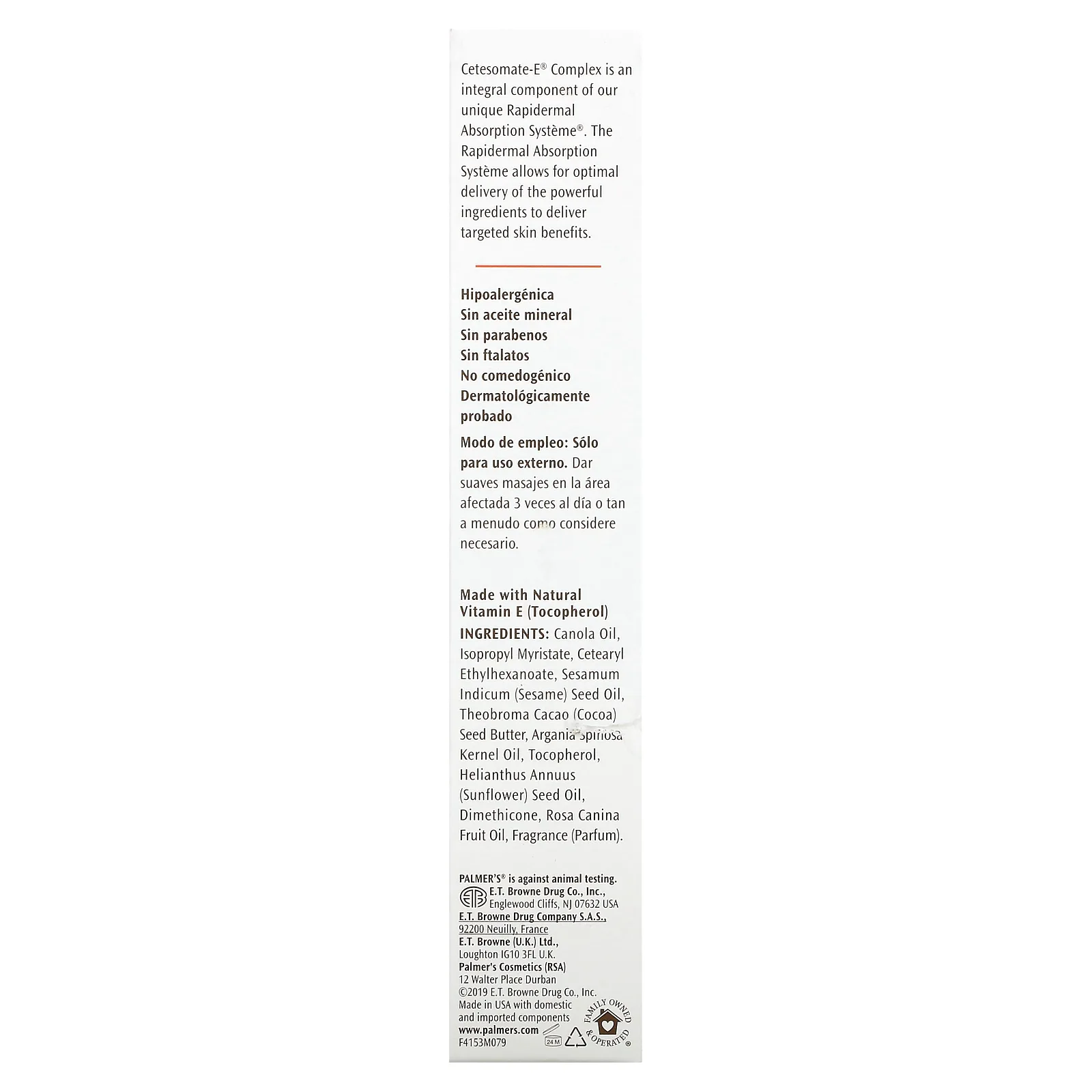 Palmer's, Формула какао-масла с витамином E, терапевтическое масло для кожи, 150 мл (5,1 жидк. Унции)