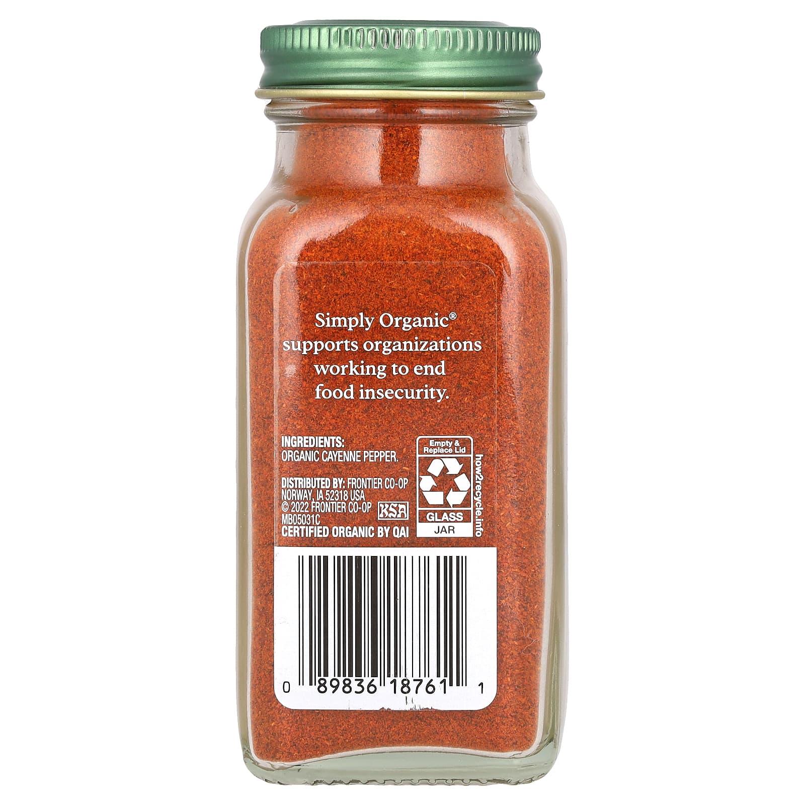 Simply Organic, кайенский перец, 82 г (2,89 унции)