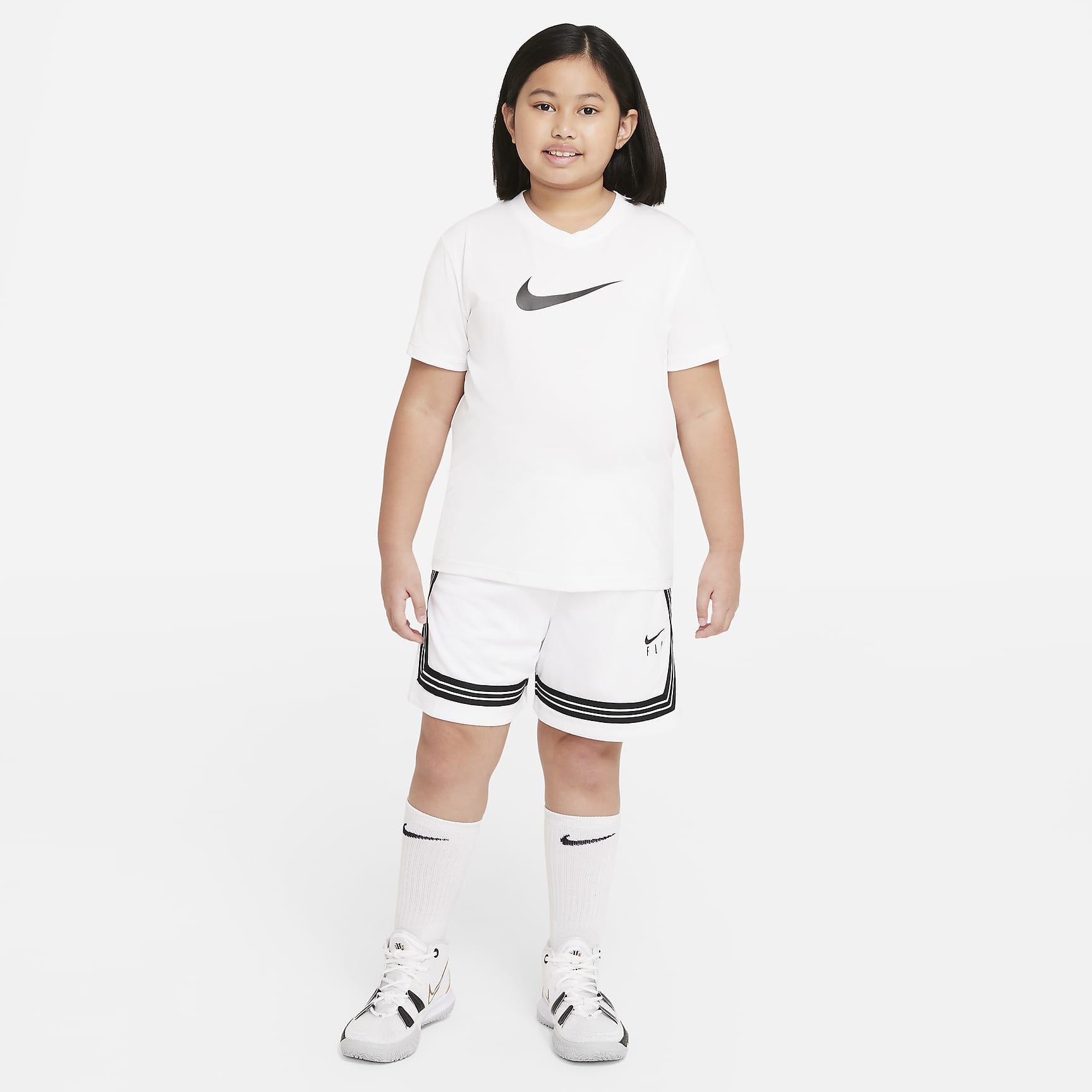 Nike Dri-FIT Fly Crossover Big Kids' (Girls') Basketball Shorts (Extended Size)