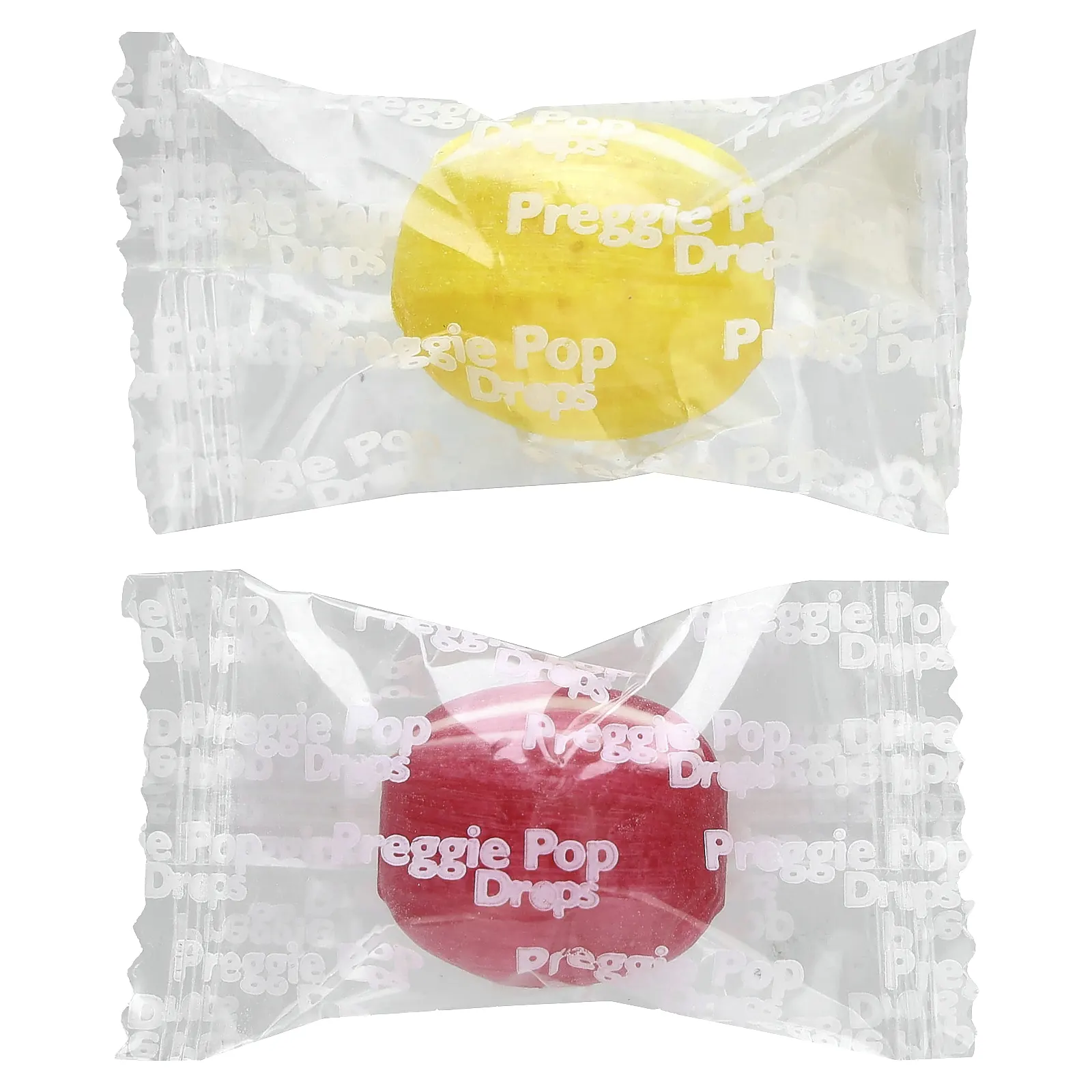 Preggie Pop Drops Plus, кислая малина, кислый лимон, 10 мг, 21 шт.