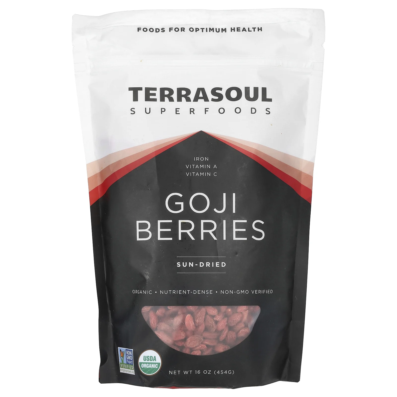 Terrasoul Superfoods, ягоды годжи, высушенные на солнце, 454 г (16 унций)