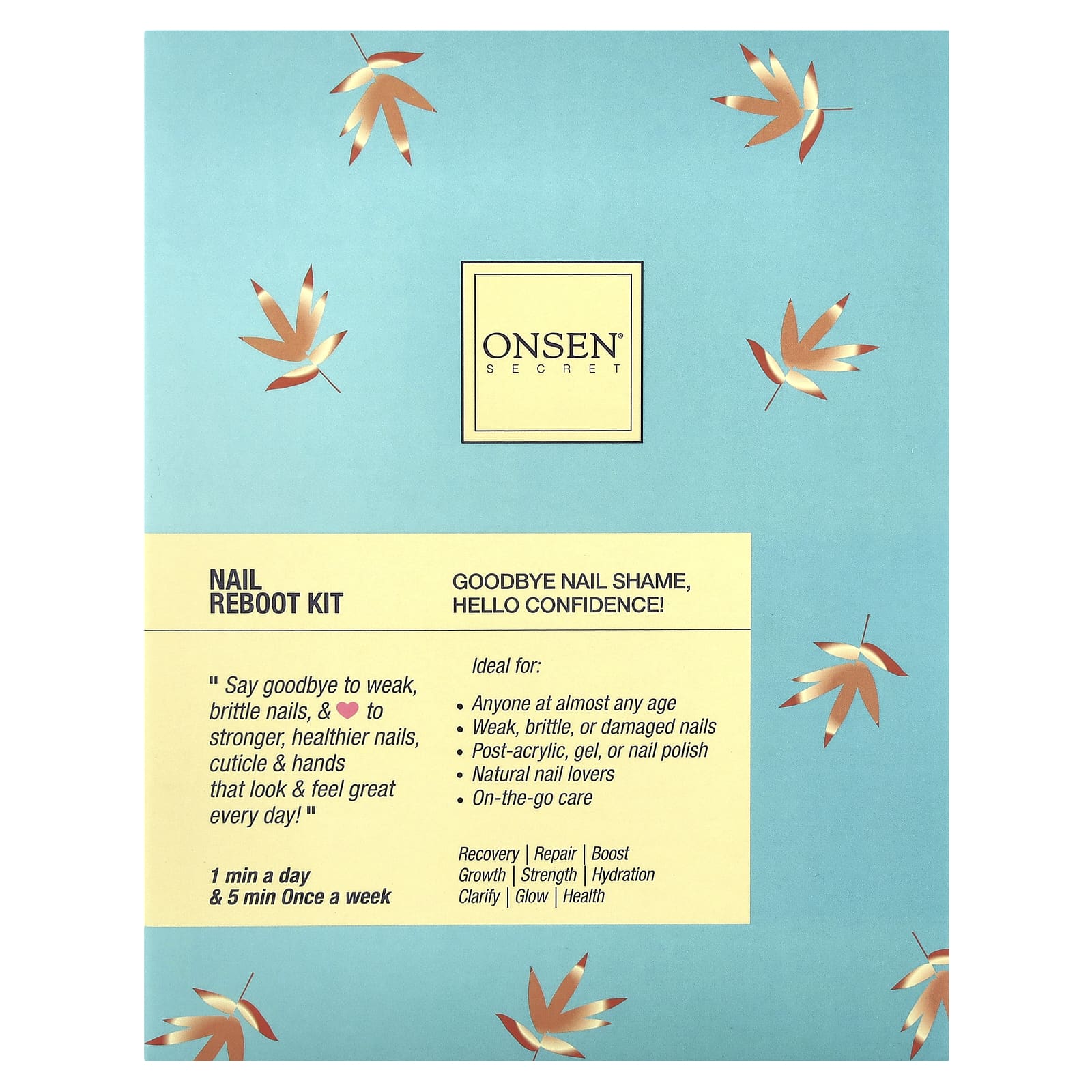 Onsen Secret, Набор для перезагрузки ногтей, 4 шт.