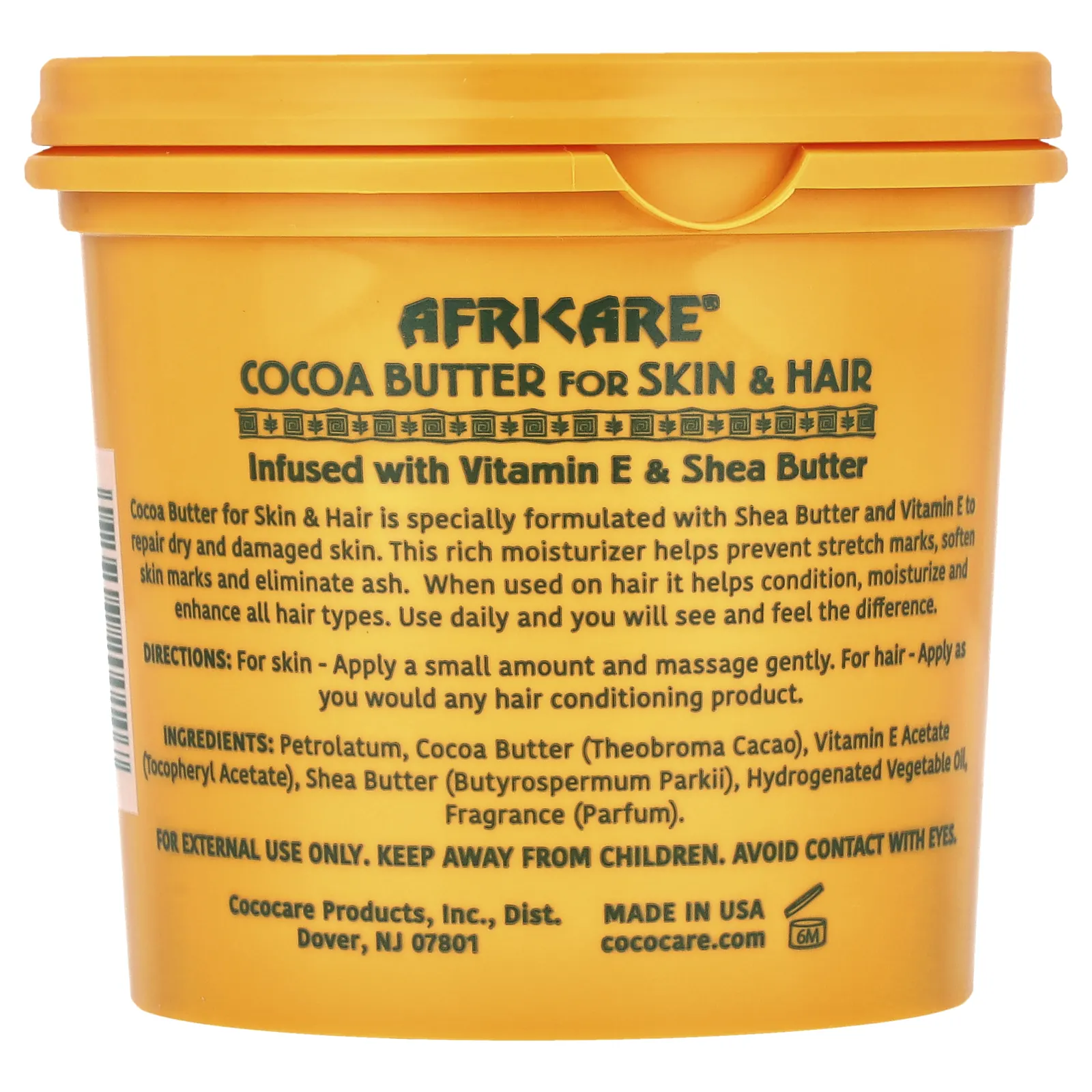 Cococare, Africare, какао-масло для кожи и волос, 297 г (10,5 унции)