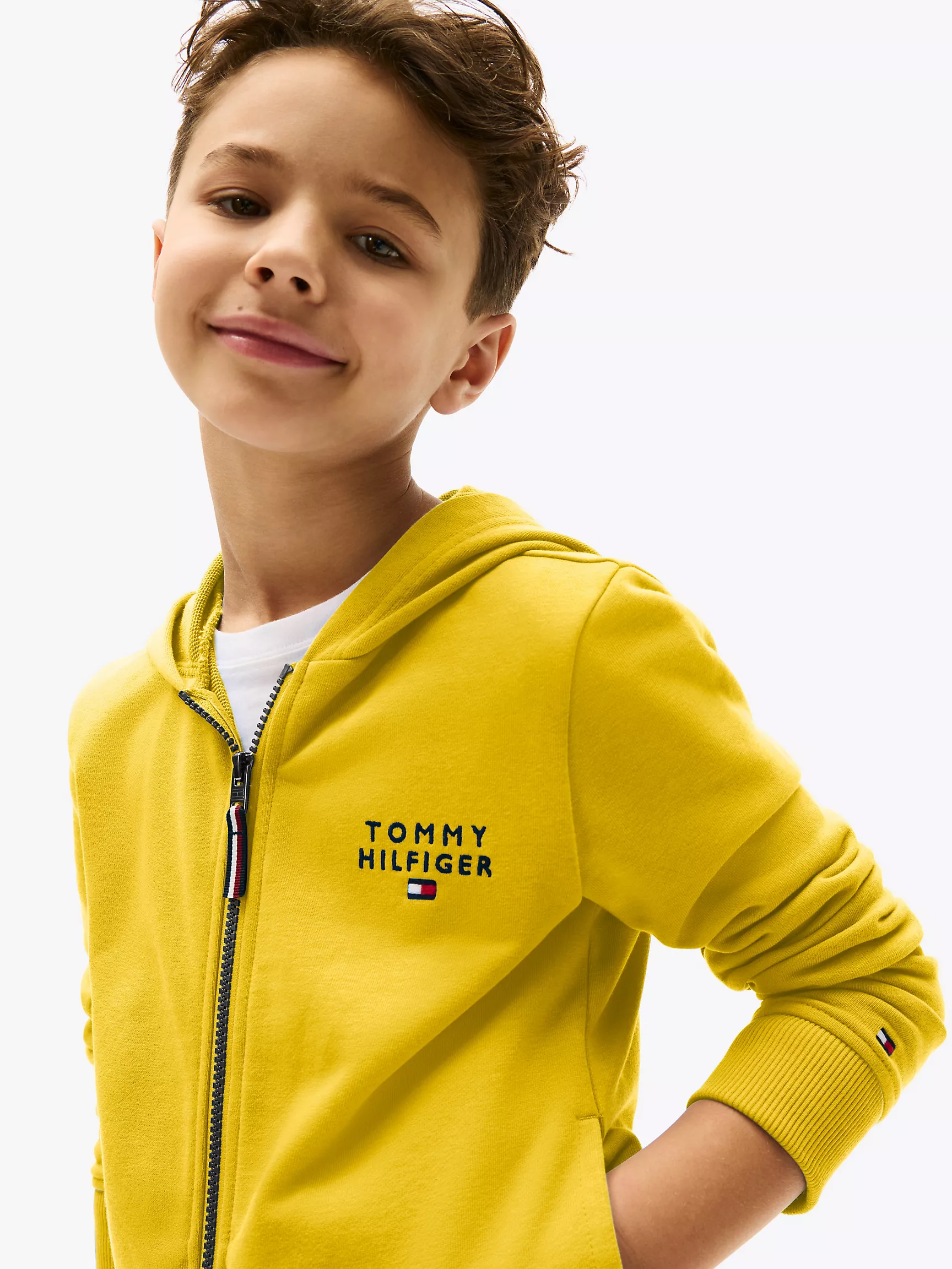 Худи для мальчика Tommy Hilfiger, Детское худи на молнии с логотипом Hilfiger