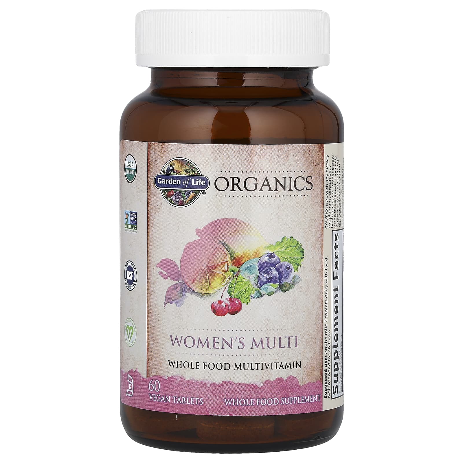 Garden of Life, MyKind Organics, мультивитамины для женщин, 60 веганских таблеток