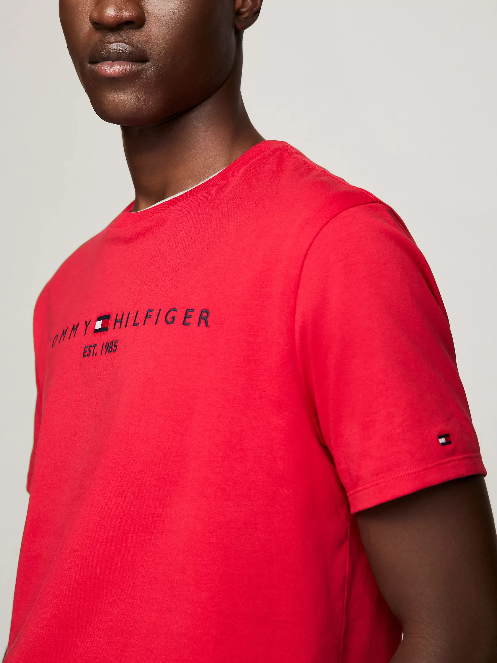 Мужская футболка Tommy Hilfiger, Футболка с вышитым логотипом Tommy