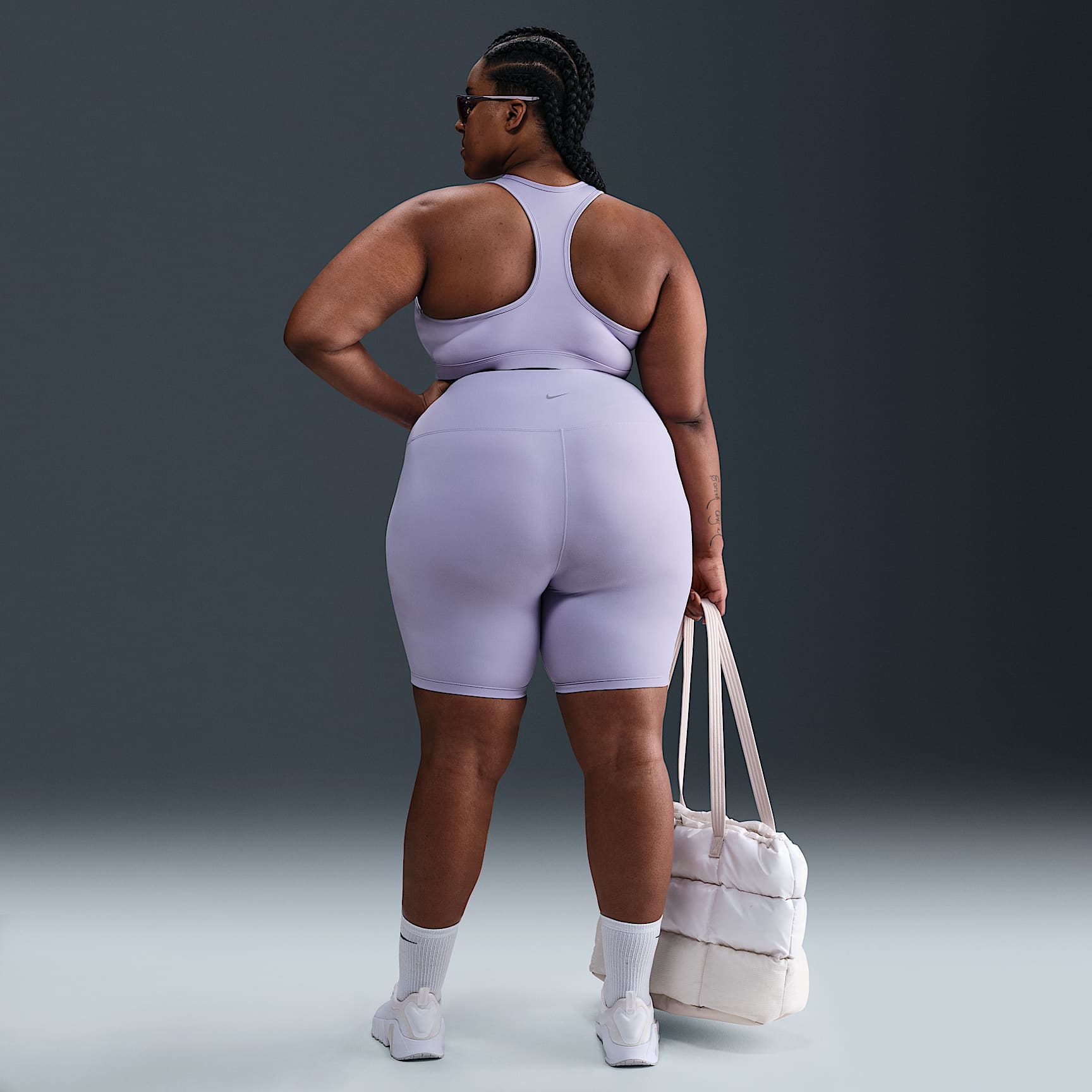 Nike One Women's High-Waisted 8" Biker Shorts with Pockets (Plus Size)