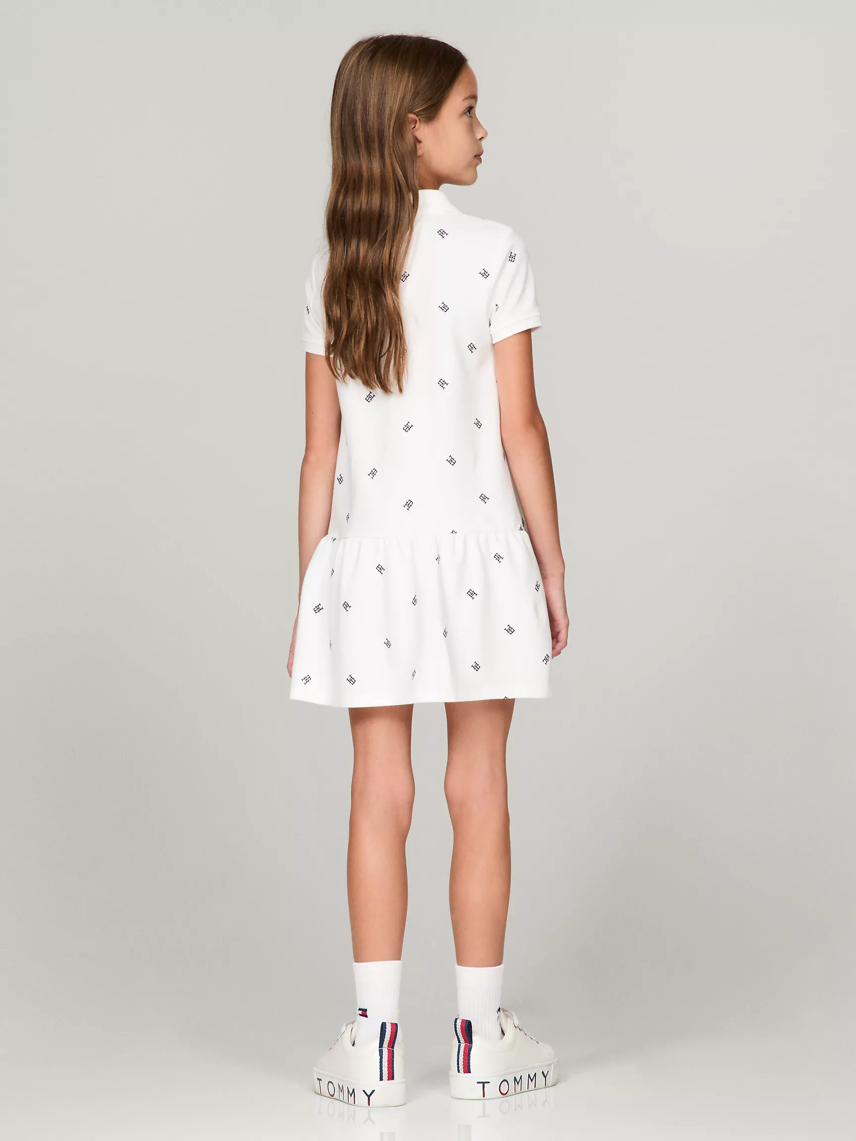 Платье для девочек Tommy Hilfiger, Детское поло-платье с монограммным узором TH