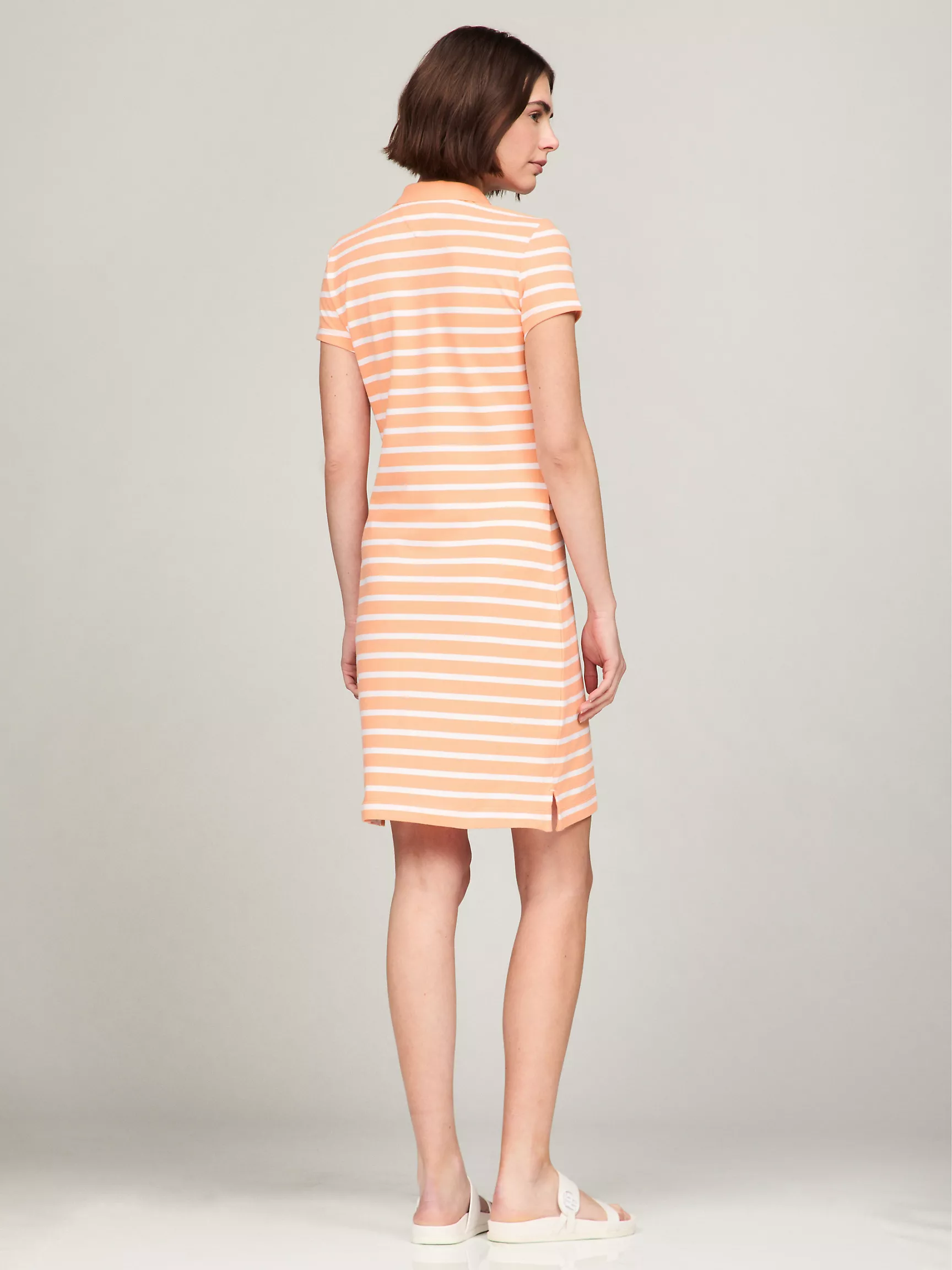 Женское платье Tommy Hilfiger, Приталенное полосатое эластичное платье-поло